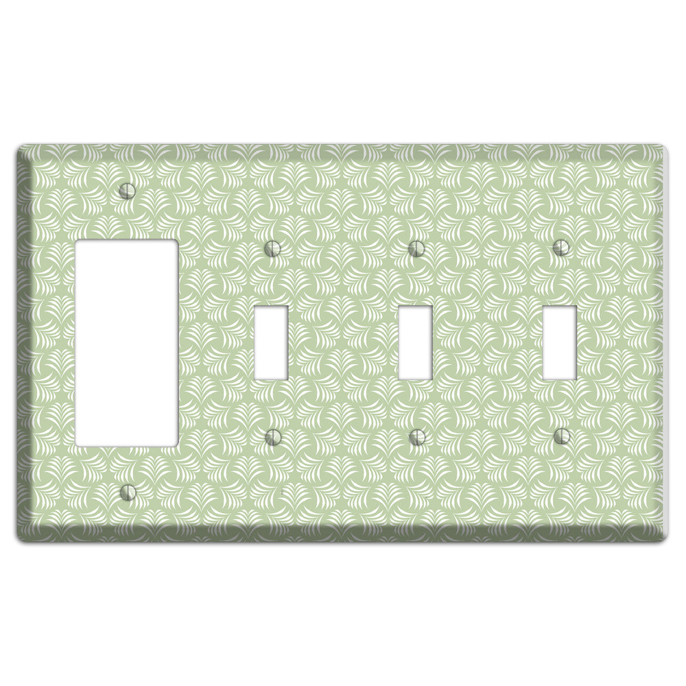 Leaves Style V Rocker / 3 Toggle Wallplate