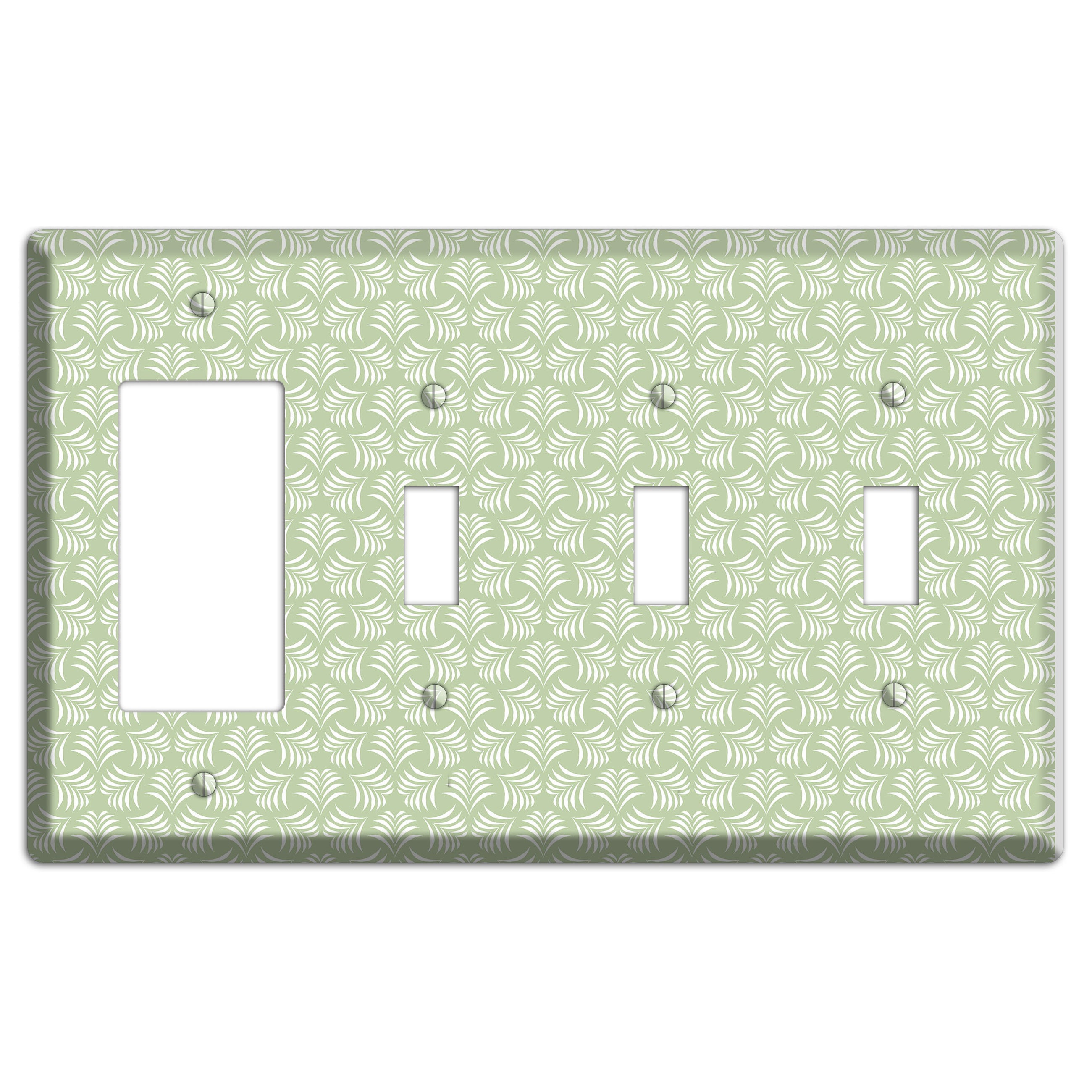 Leaves Style V Rocker / 3 Toggle Wallplate