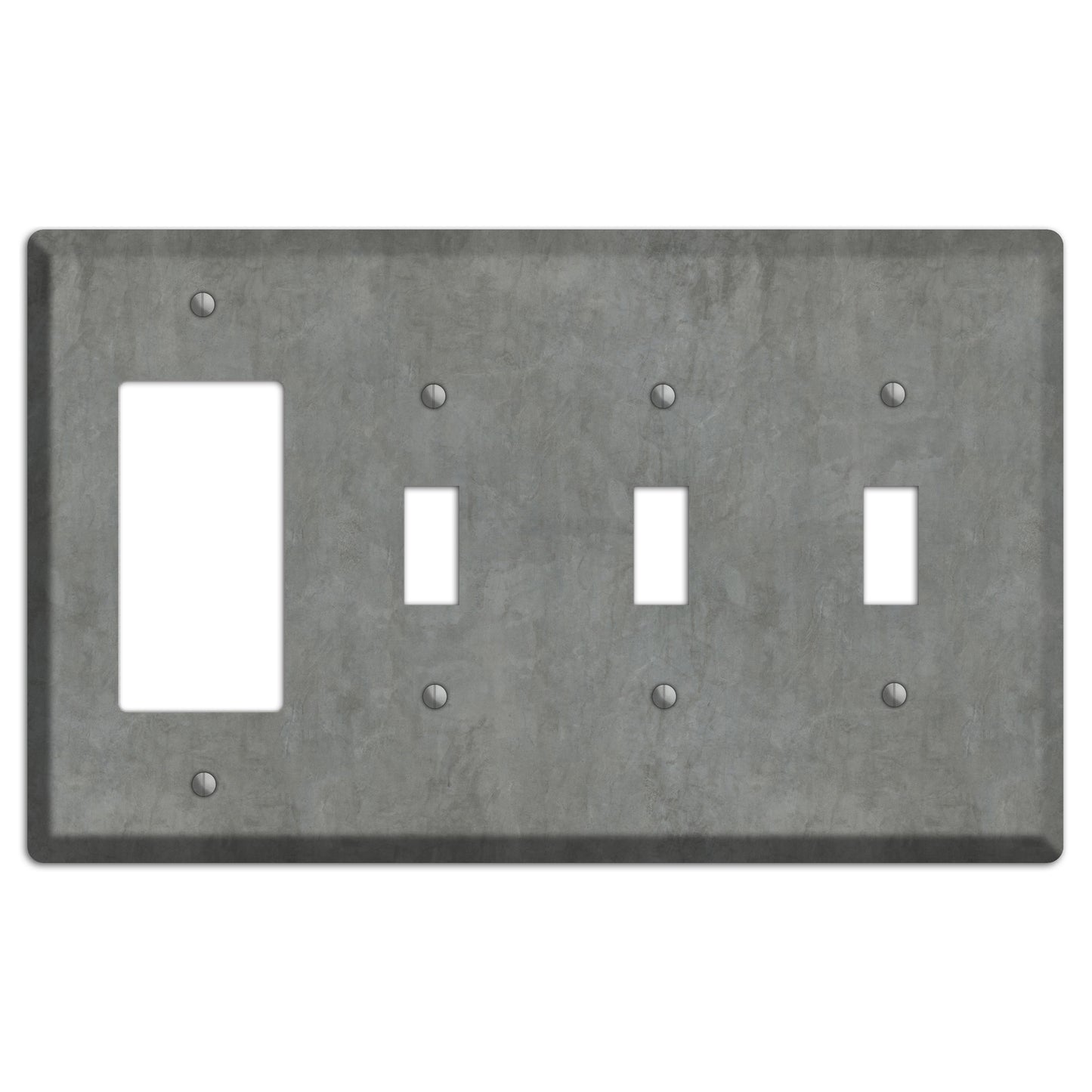 Stucco Grey Rocker / 3 Toggle Wallplate