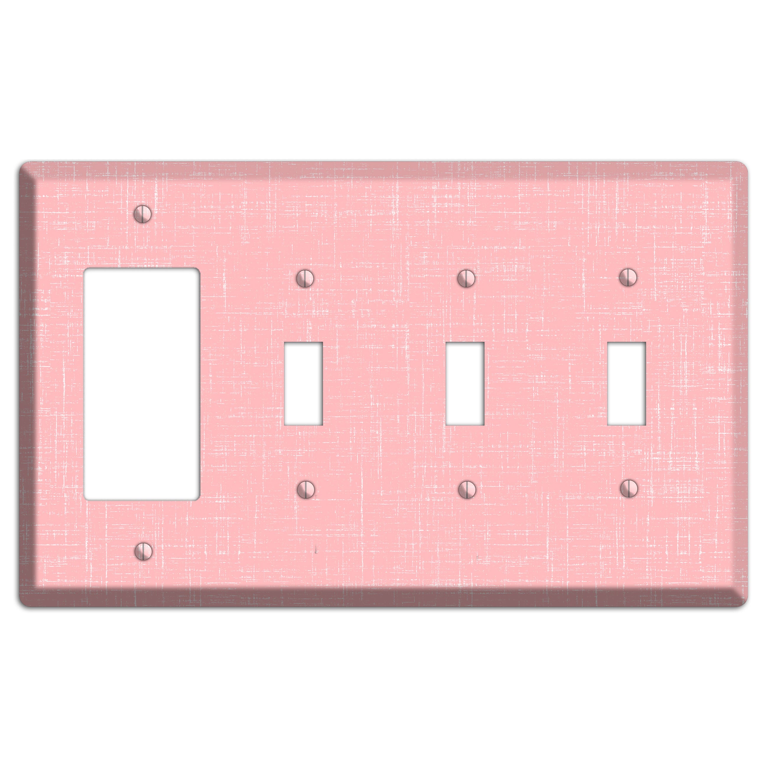 Amber Soft Coral Rocker / 3 Toggle Wallplate