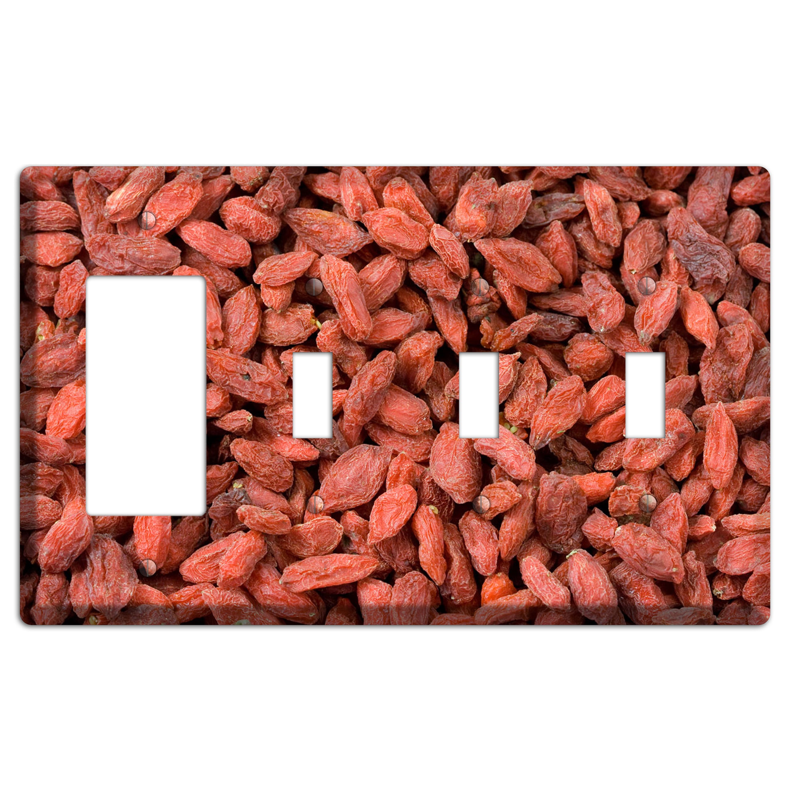 Goji Berries Rocker / 3 Toggle Wallplate