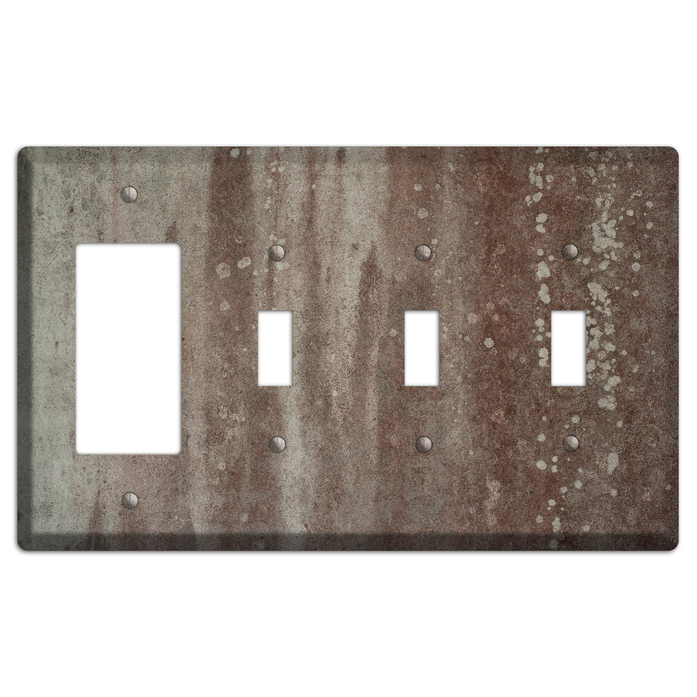 Old Concrete 14 Rocker / 3 Toggle Wallplate