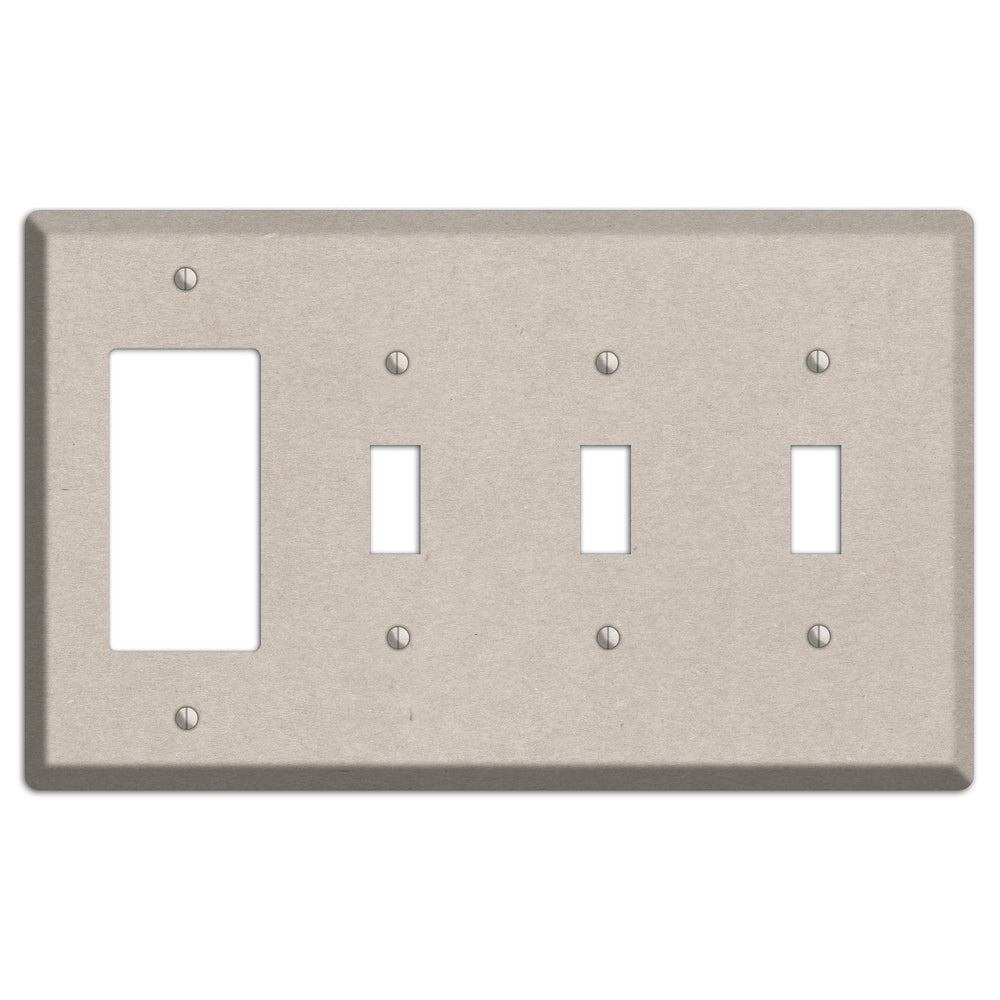Bison Hide Kraft Rocker / 3 Toggle Wallplate