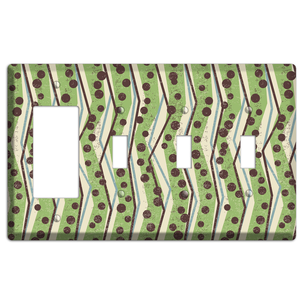 Coffee Plantation Rocker / 3 Toggle Wallplate