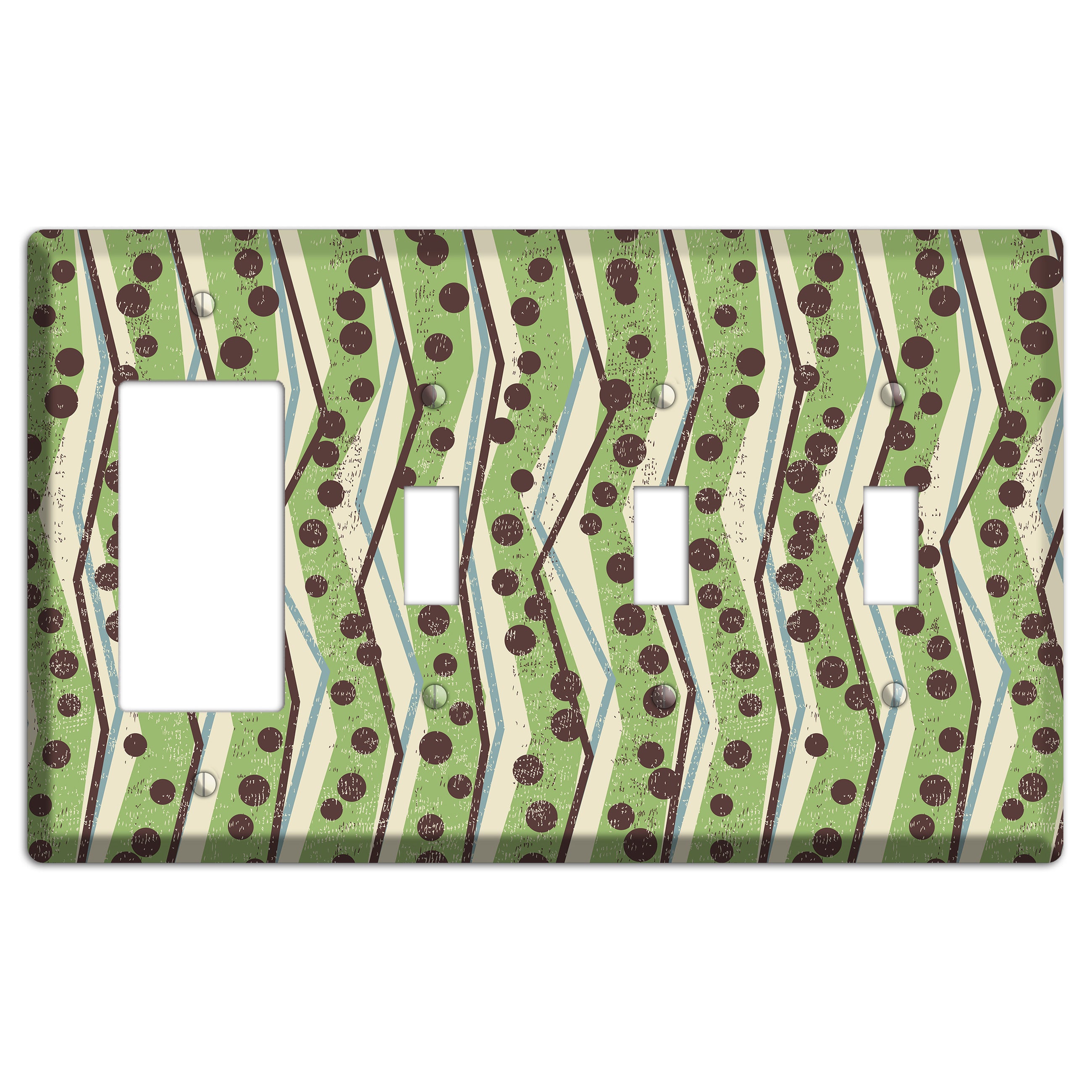 Coffee Plantation Rocker / 3 Toggle Wallplate