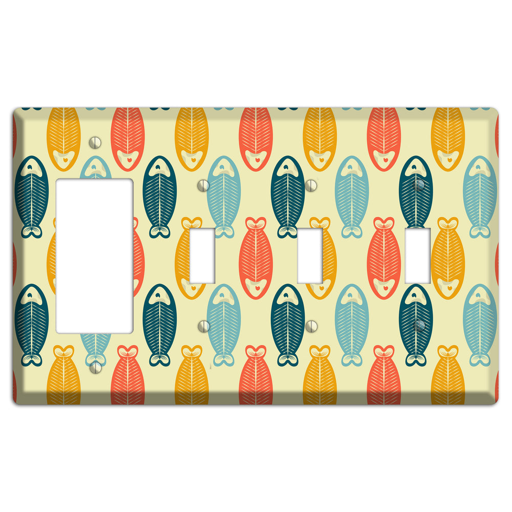 Fish Rocker / 3 Toggle Wallplate