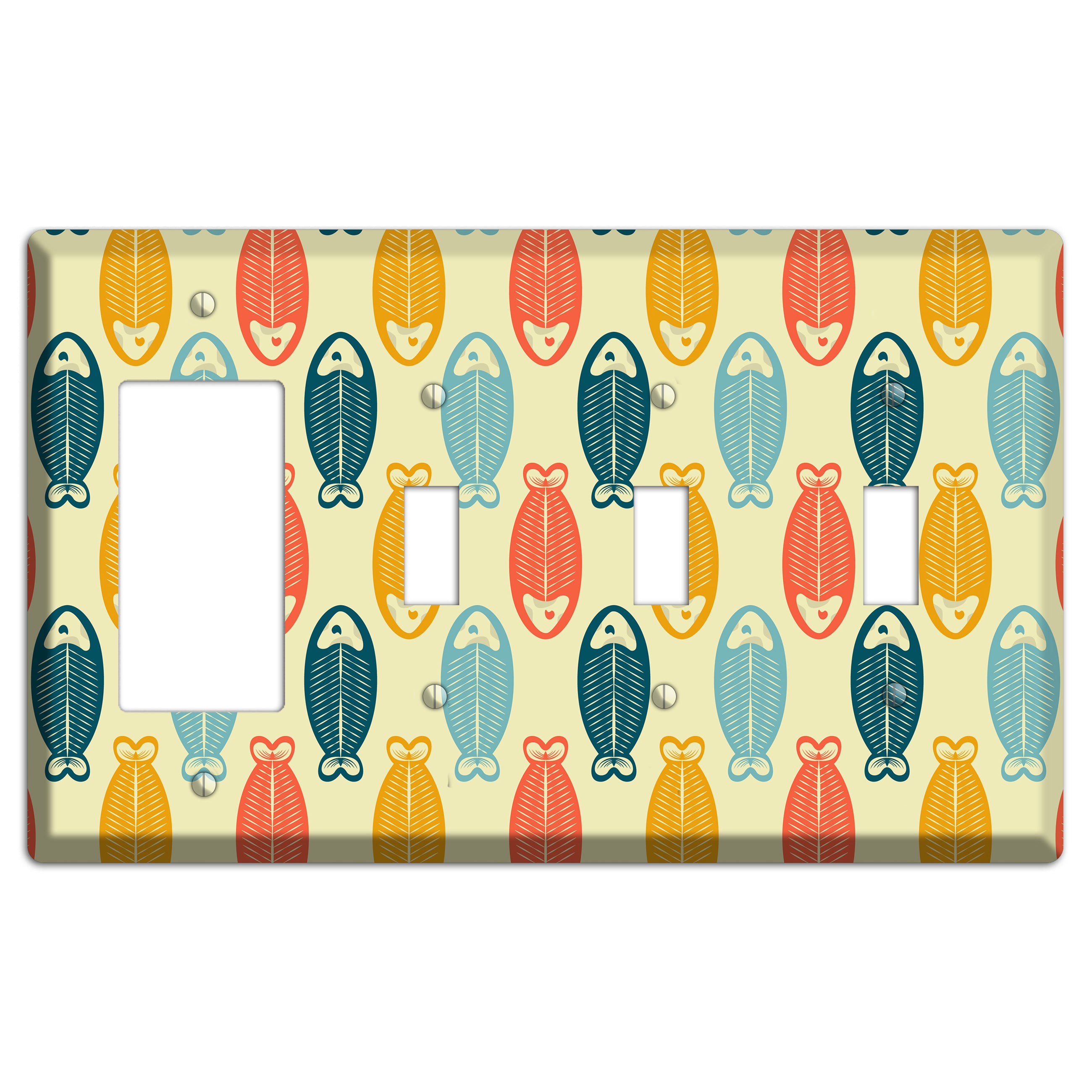 Fish Rocker / 3 Toggle Wallplate