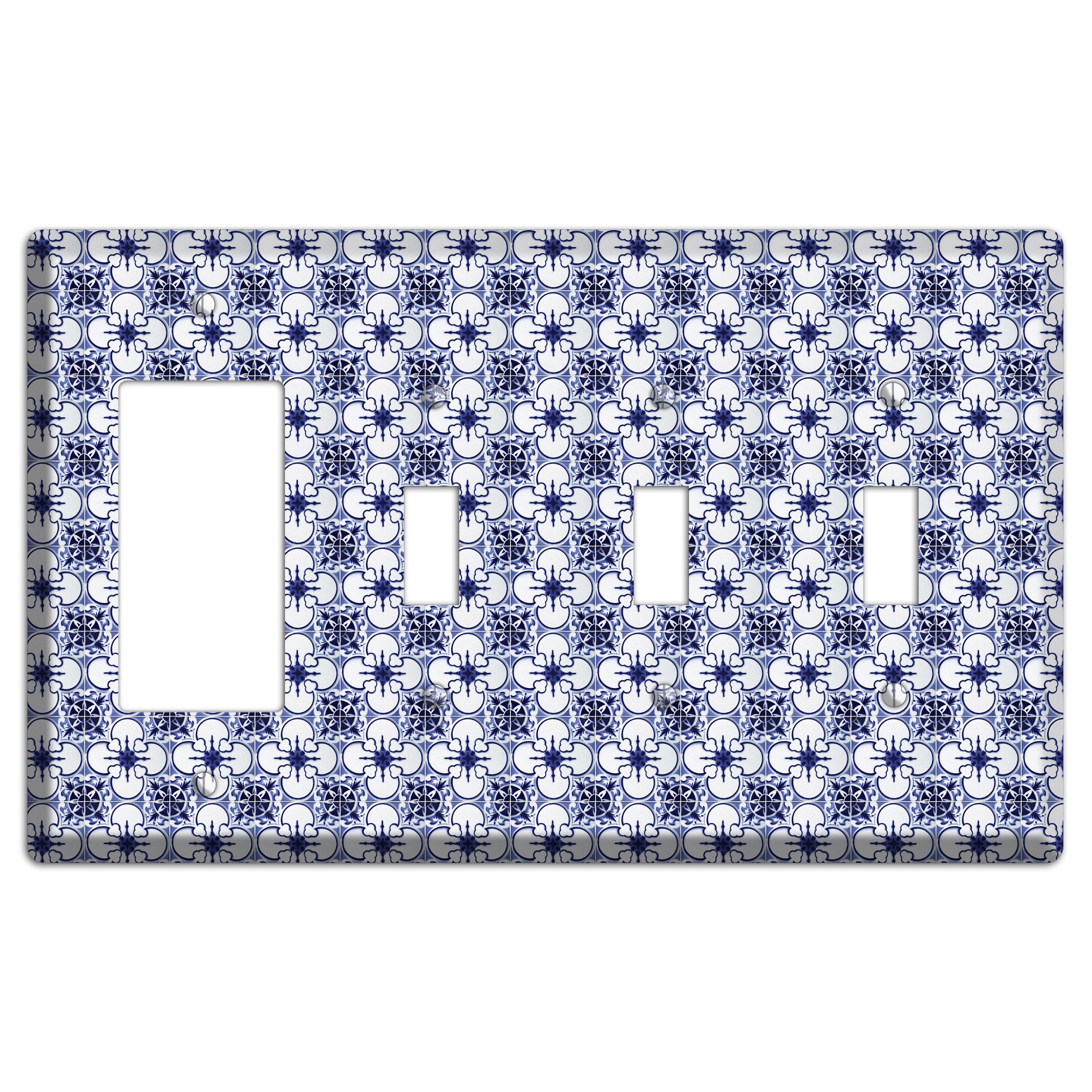 Tavira Tiles 9 Rocker / 3 Toggle Wallplate