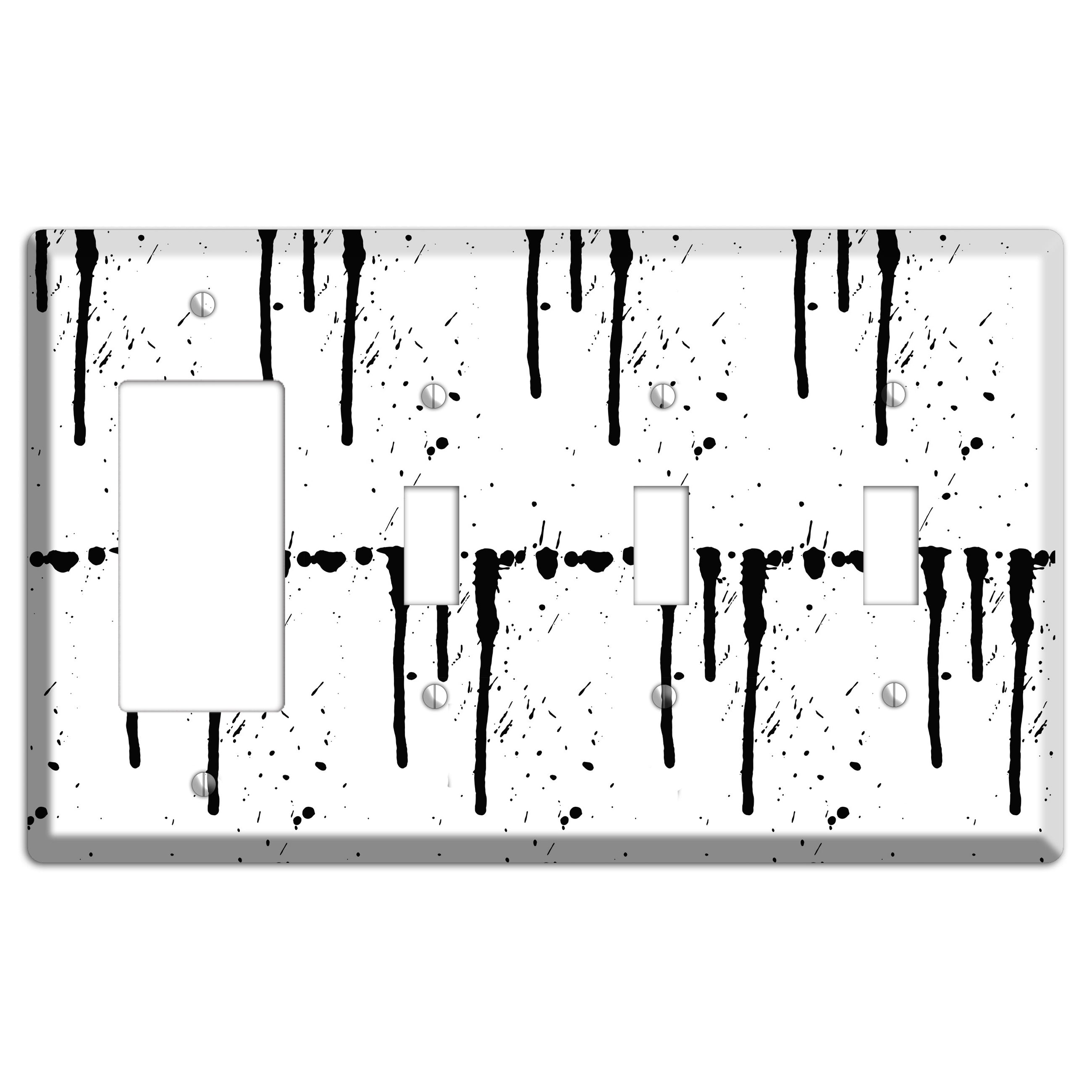 Ink Drips 2 Rocker / 3 Toggle Wallplate