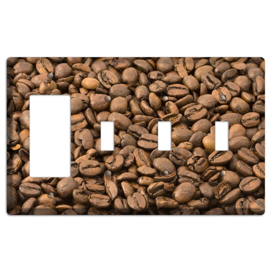 Coffee Rocker / 3 Toggle Wallplate