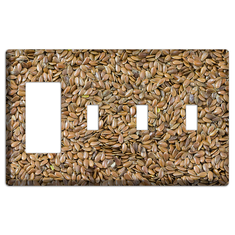Flax Rocker / 3 Toggle Wallplate
