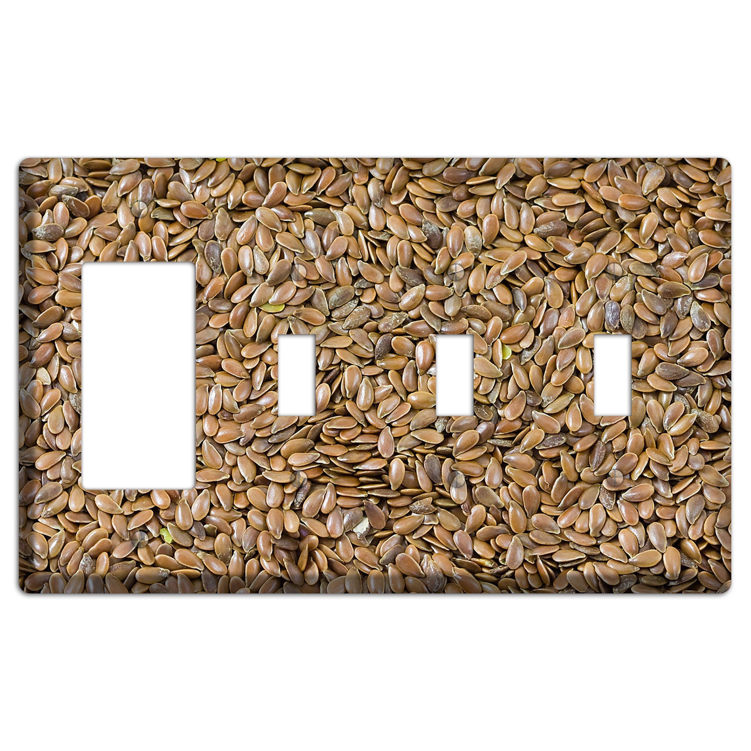 Flax Rocker / 3 Toggle Wallplate
