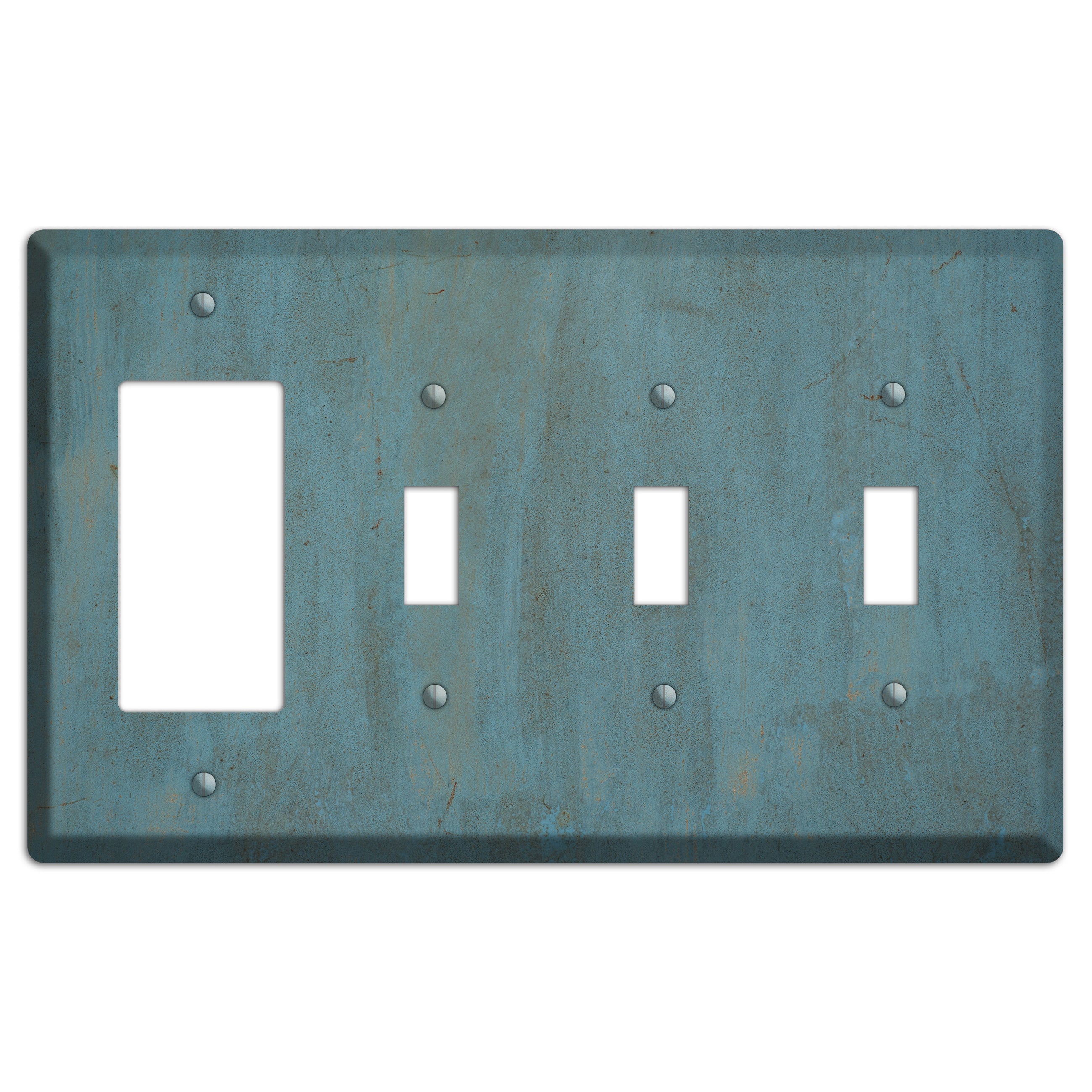 Slate Concrete Rocker / 3 Toggle Wallplate