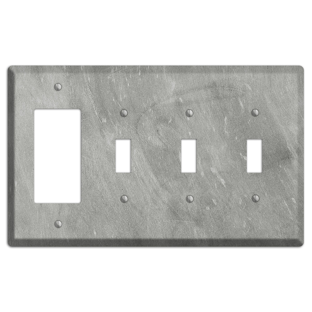 Chalk Grey Rocker / 3 Toggle Wallplate