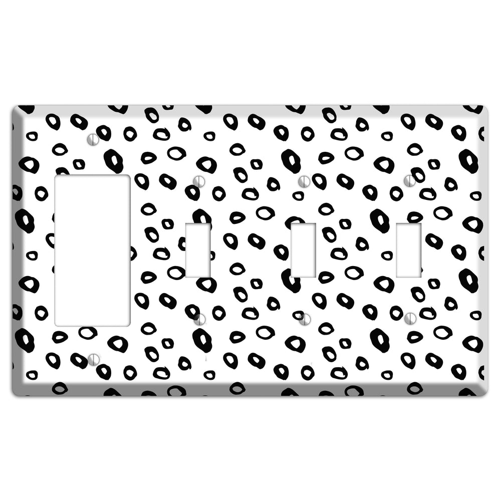 Ink Drops 5 Rocker / 3 Toggle Wallplate