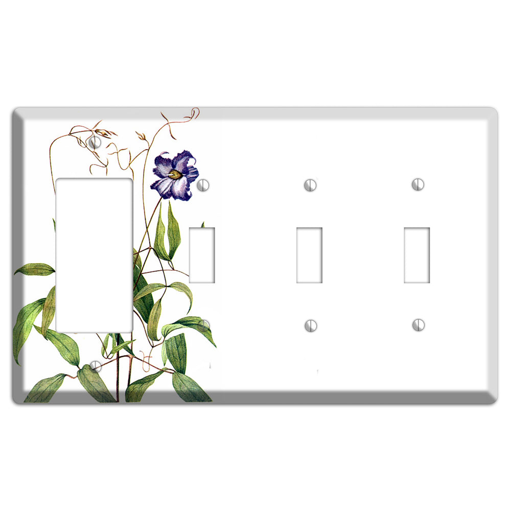 Clematis Crispa Rocker / 3 Toggle Wallplate