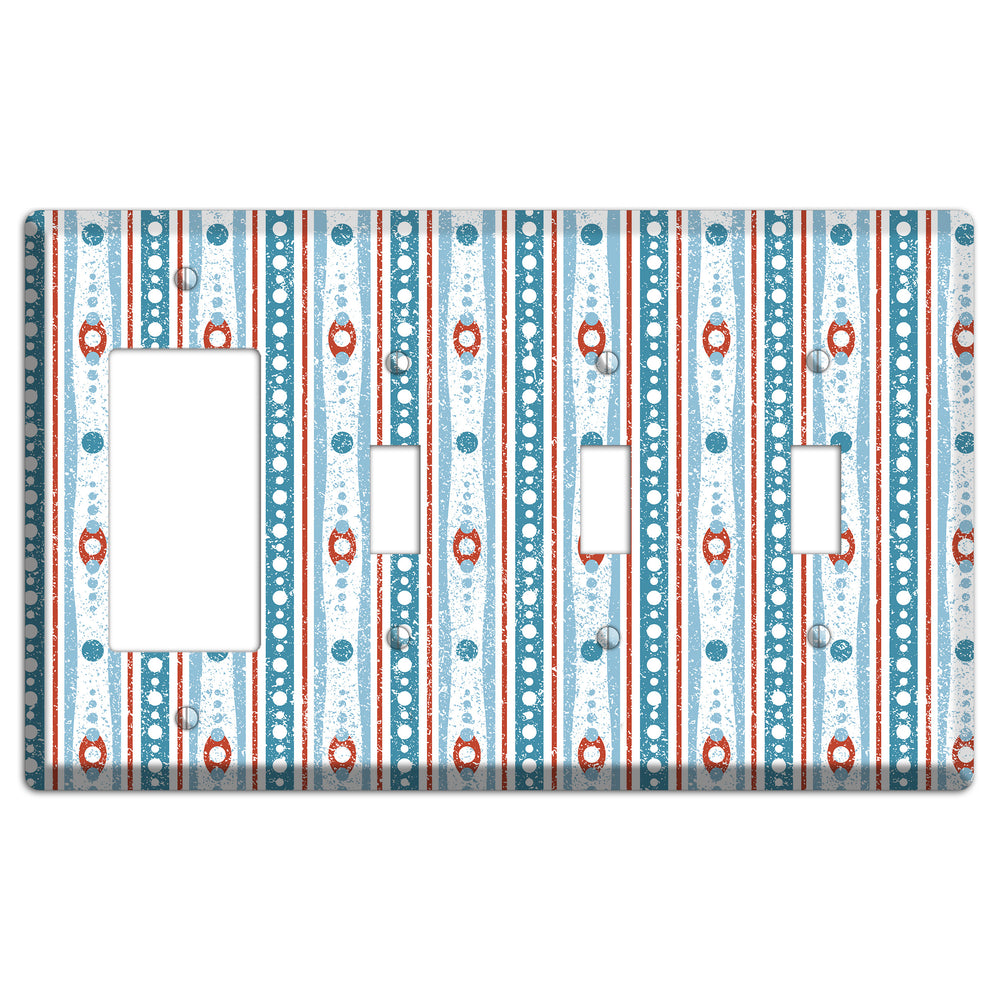 Winter Cranberry Rocker / 3 Toggle Wallplate