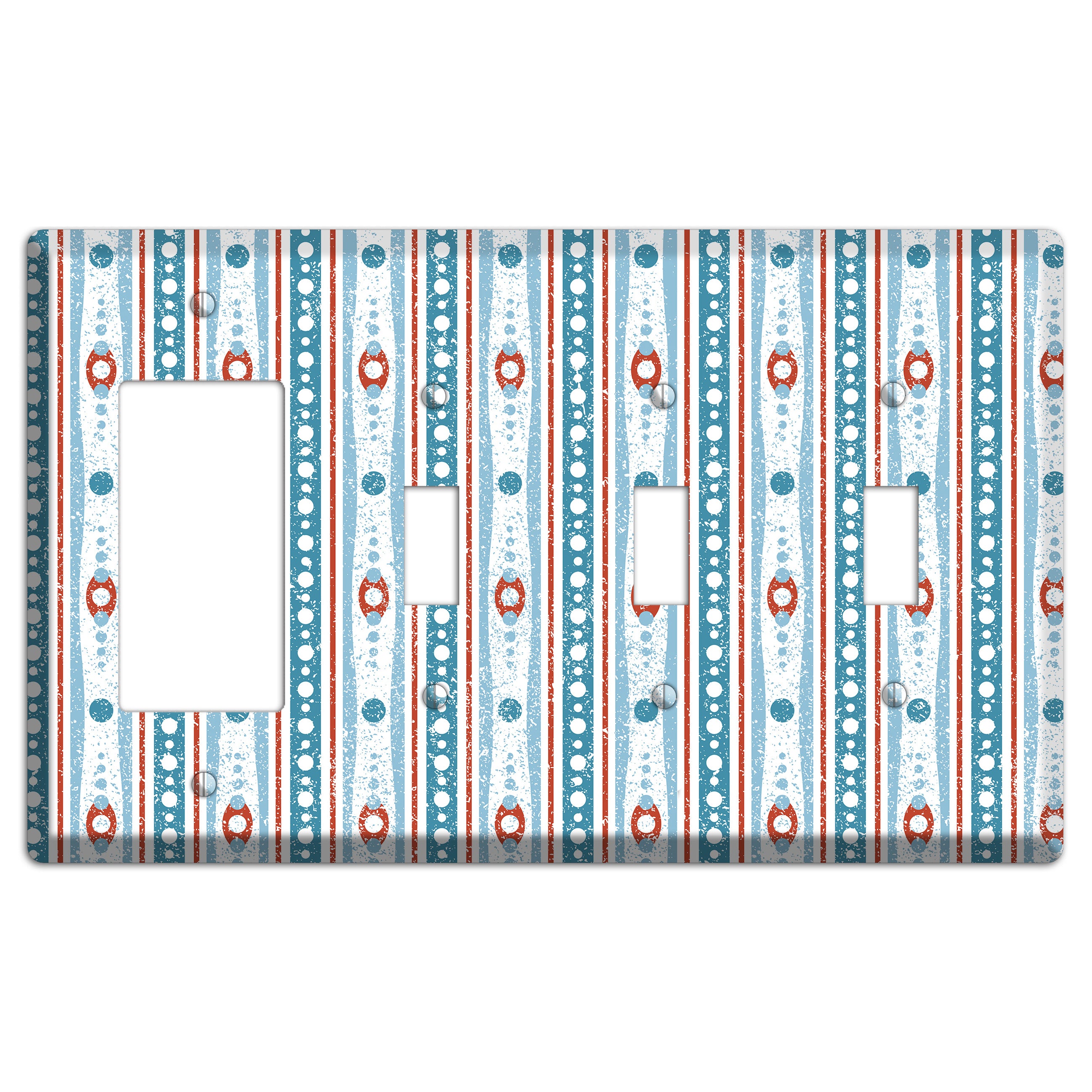 Winter Cranberry Rocker / 3 Toggle Wallplate