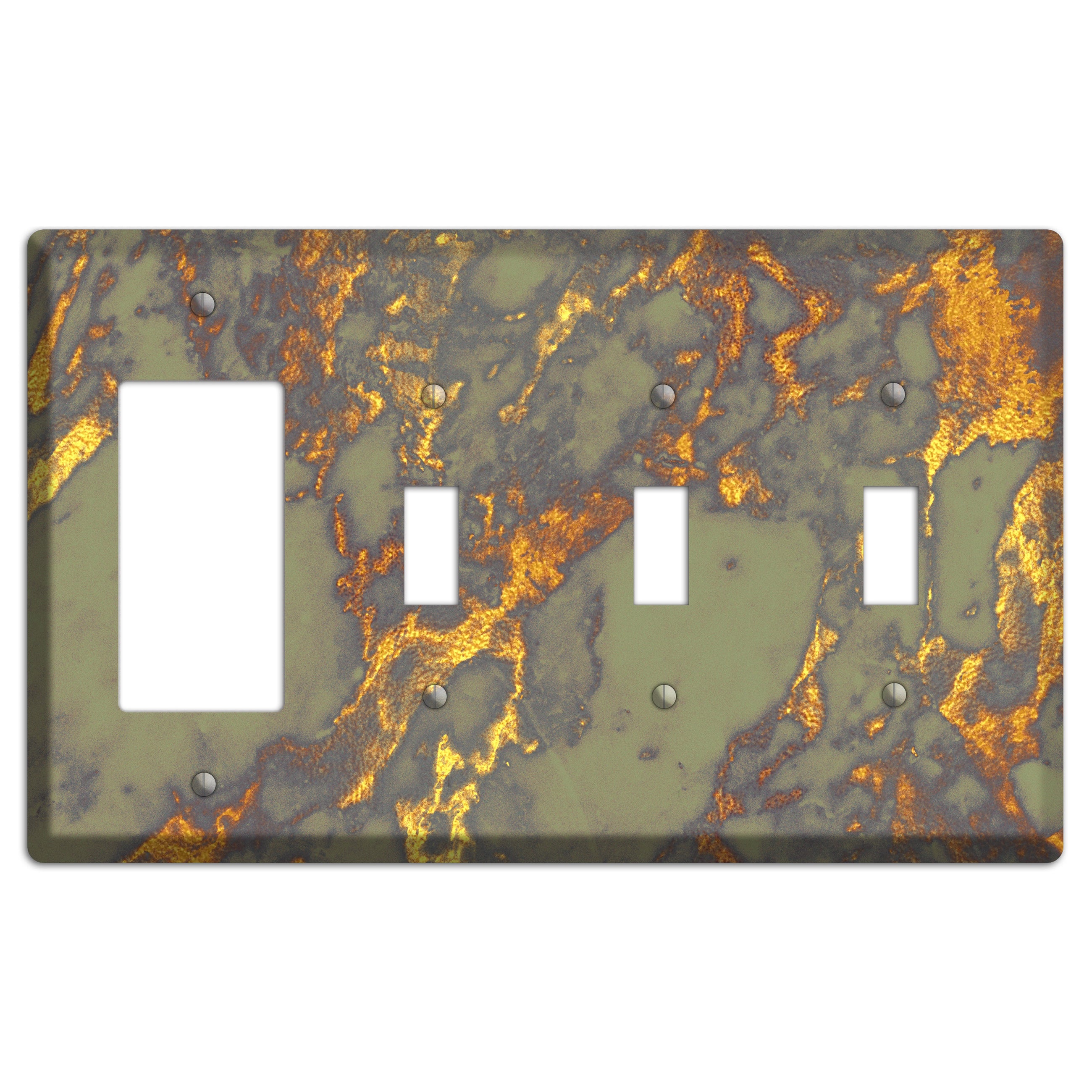 Gurkha Marble Rocker / 3 Toggle Wallplate