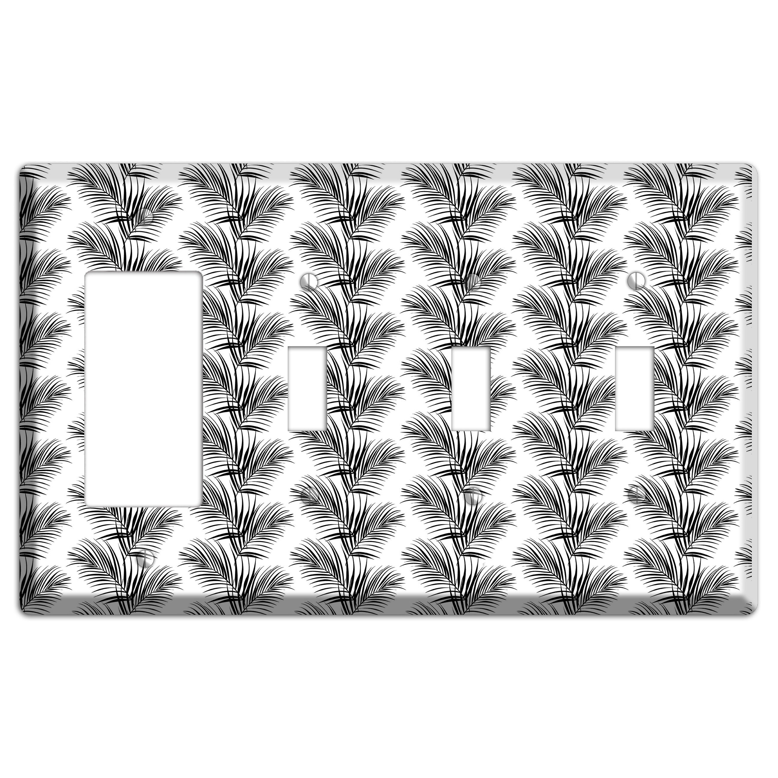 Leaves Style I Rocker / 3 Toggle Wallplate