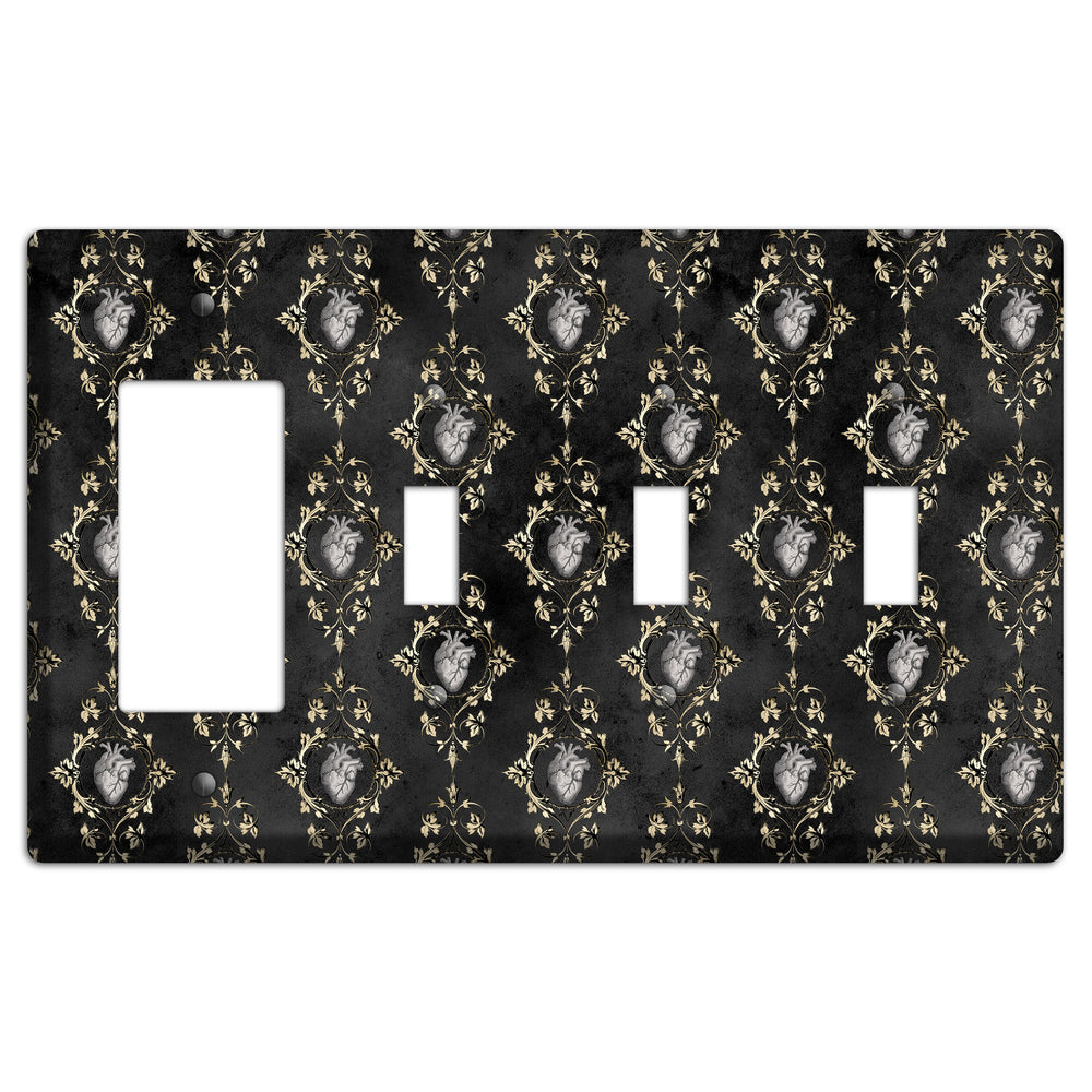 Edgar Allen Poe Tell-Tale Heart Rocker / 3 Toggle Wallplate