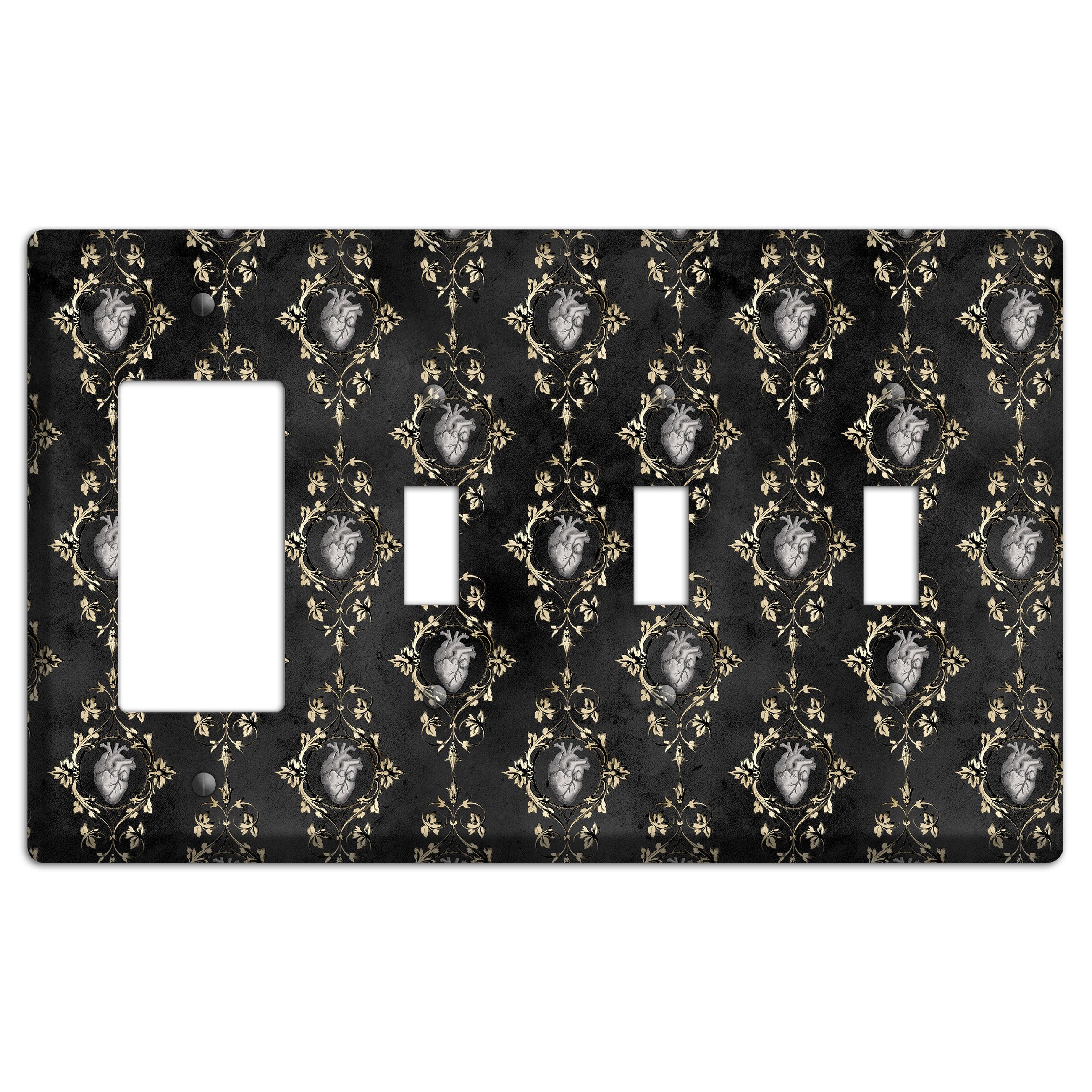 Edgar Allen Poe Tell-Tale Heart Rocker / 3 Toggle Wallplate