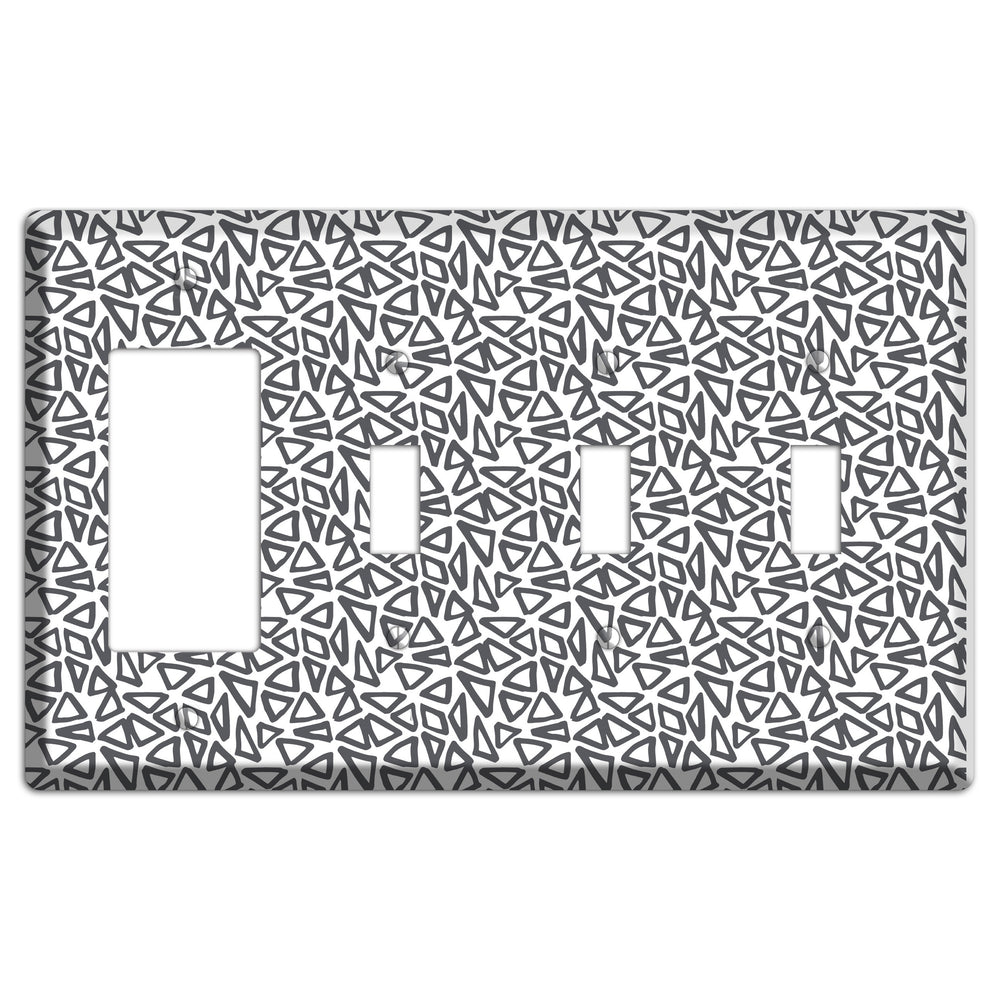 Abstract 3 Rocker / 3 Toggle Wallplate