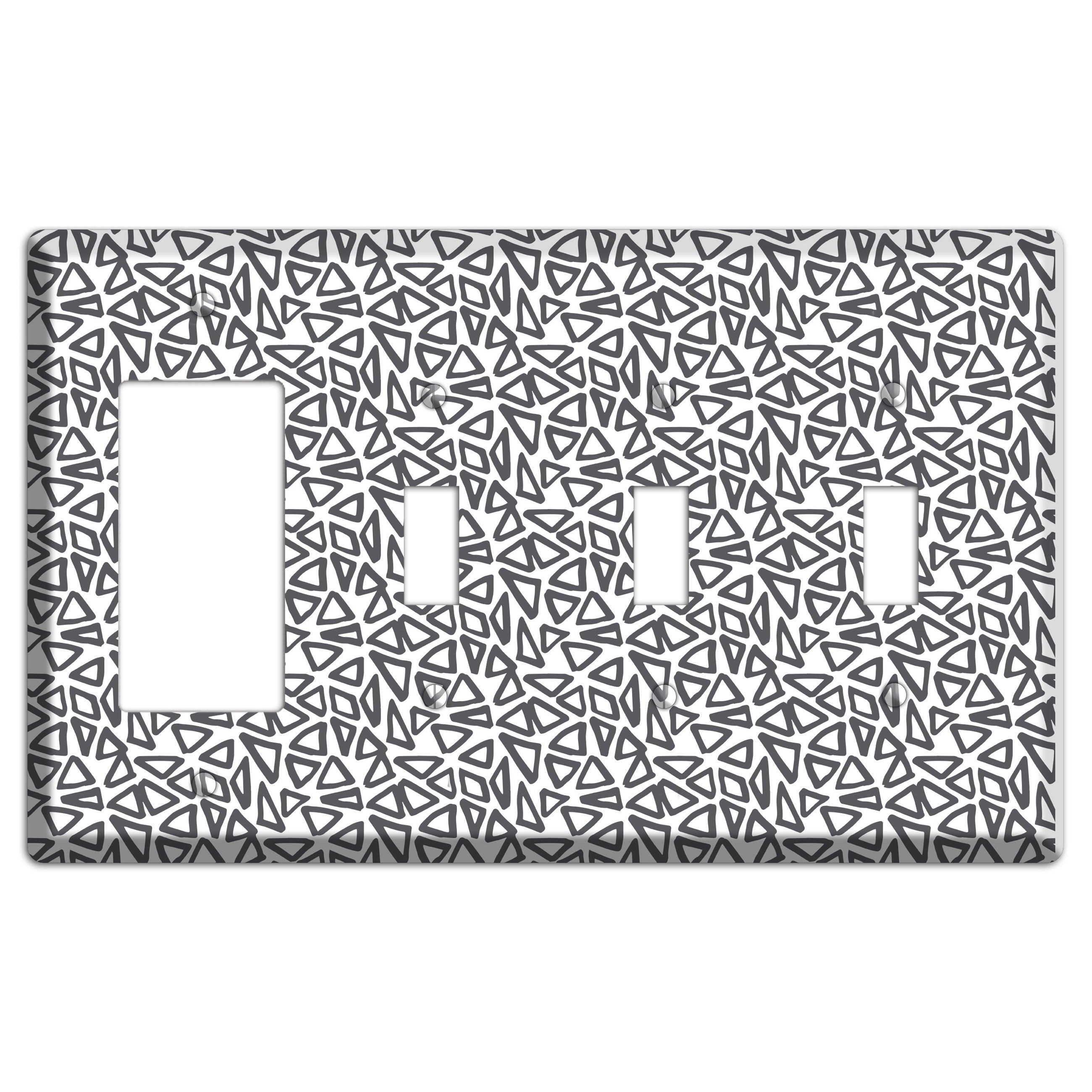 Abstract 3 Rocker / 3 Toggle Wallplate