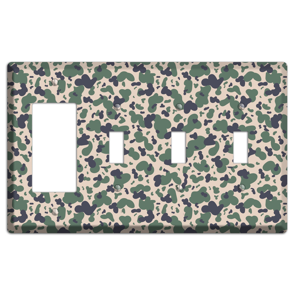 Afghanistan Blotch 2 Camo Rocker / 3 Toggle Wallplate