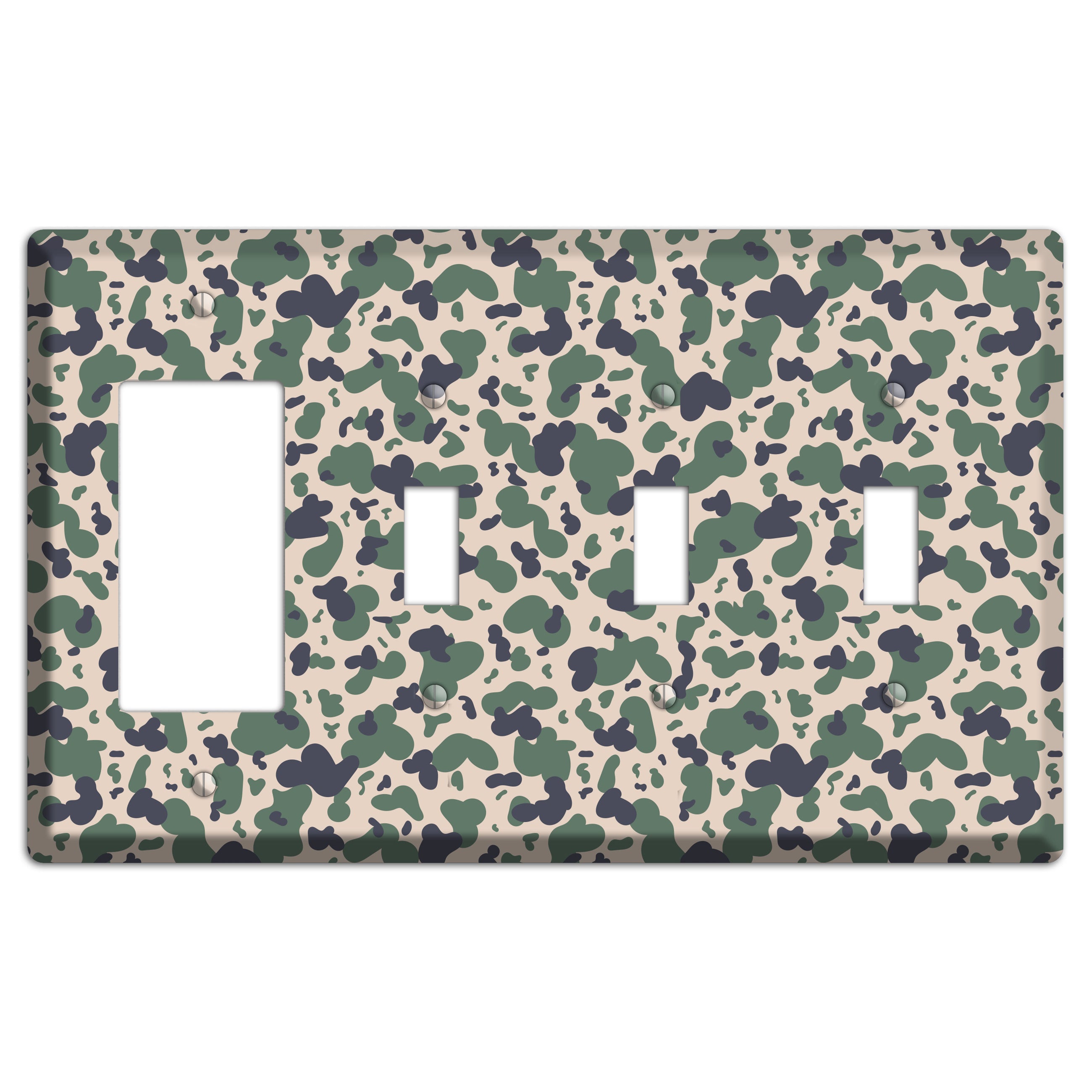 Afghanistan Blotch 2 Camo Rocker / 3 Toggle Wallplate