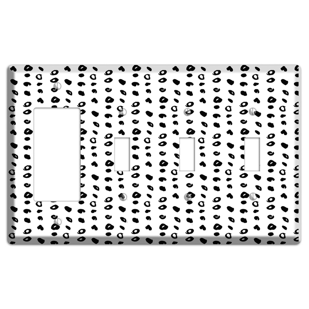 Ink Drops 10 Rocker / 3 Toggle Wallplate