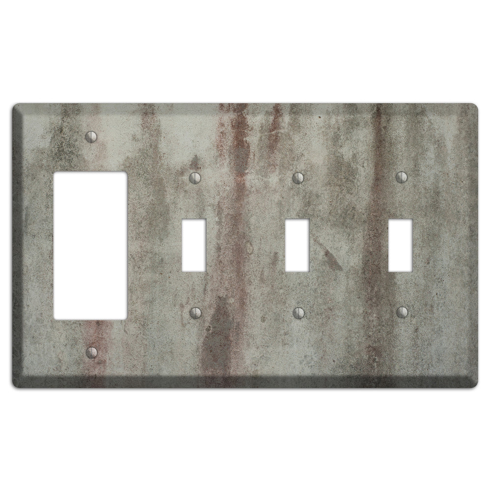 Old Concrete 15 Rocker / 3 Toggle Wallplate