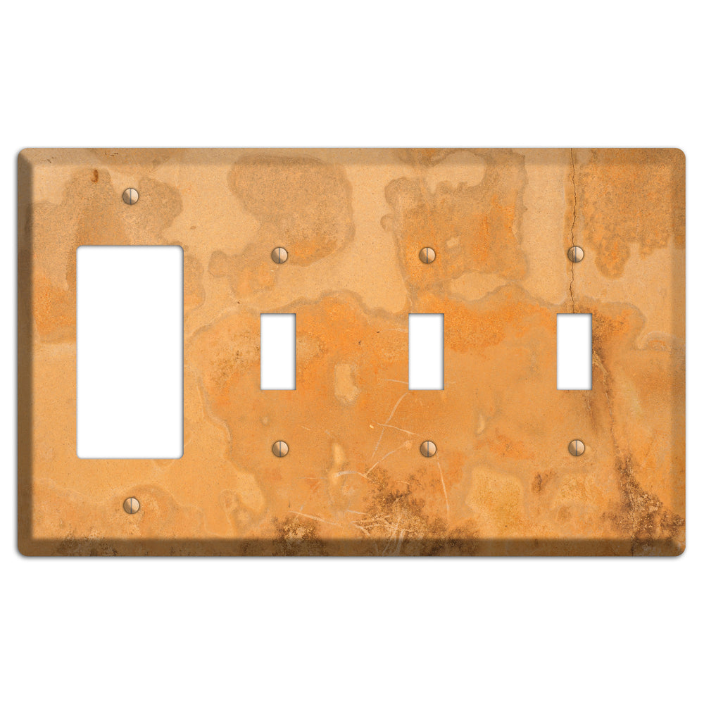 Tan Concrete Rocker / 3 Toggle Wallplate
