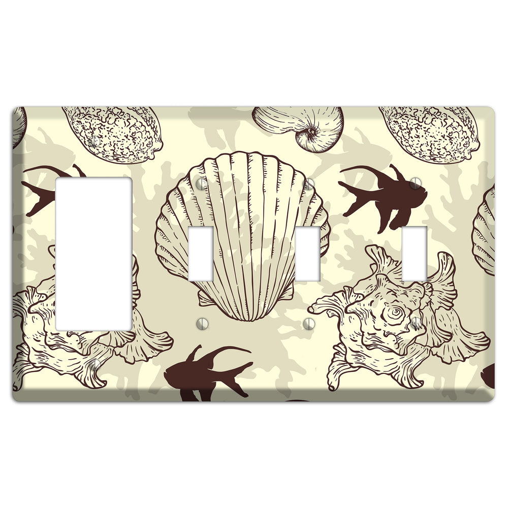Shells 4 Rocker / 3 Toggle Wallplate