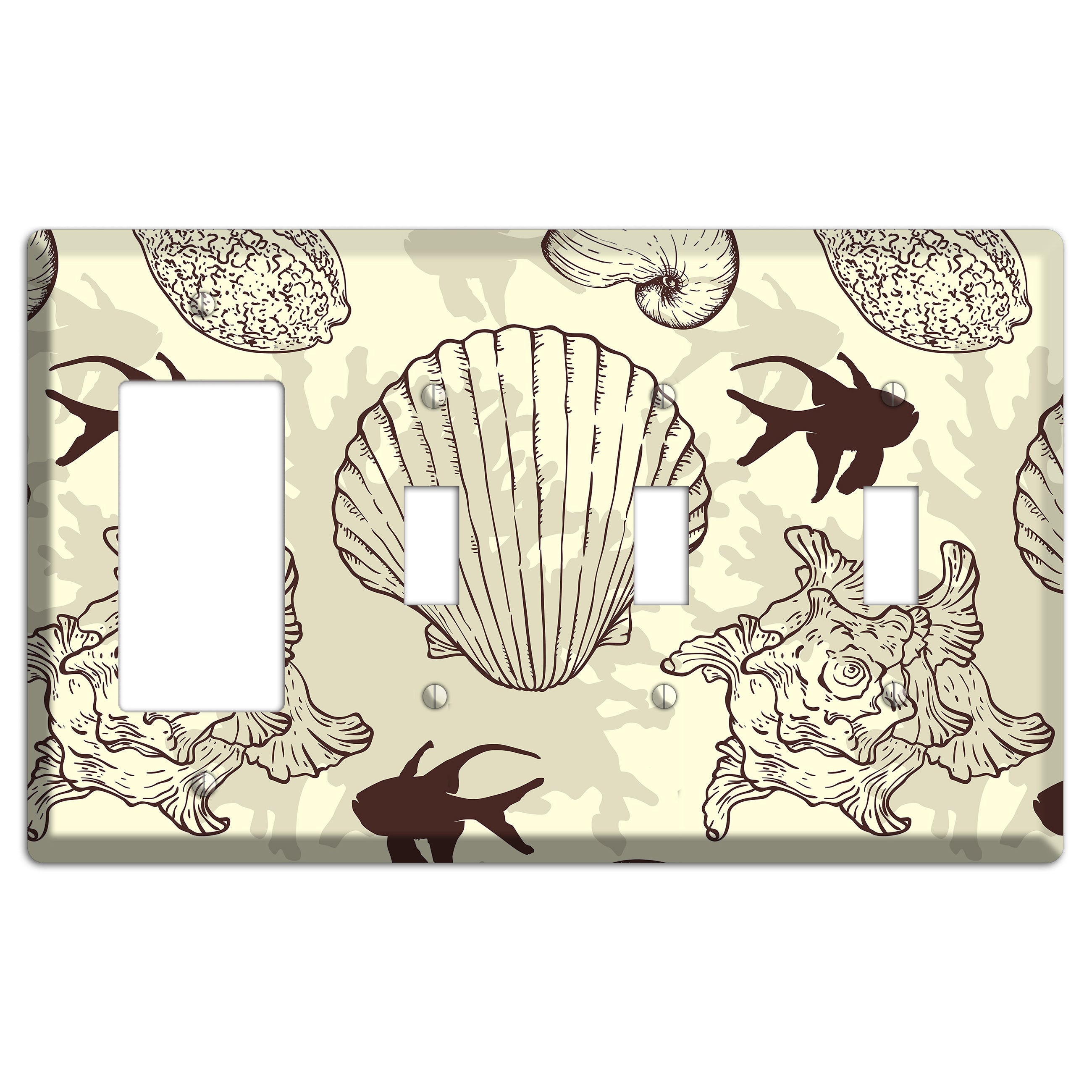 Shells 4 Rocker / 3 Toggle Wallplate