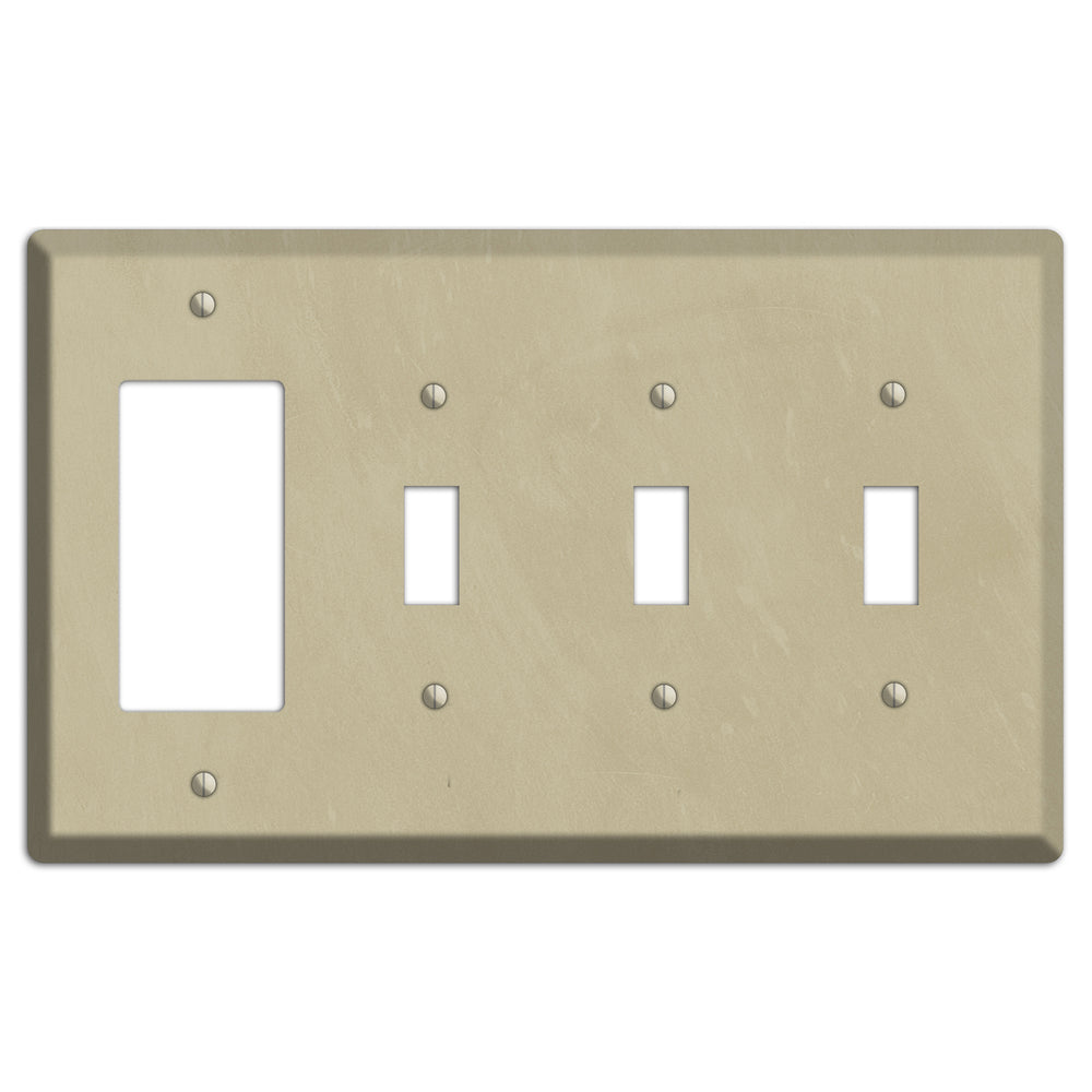 Chalk Beige Rocker / 3 Toggle Wallplate