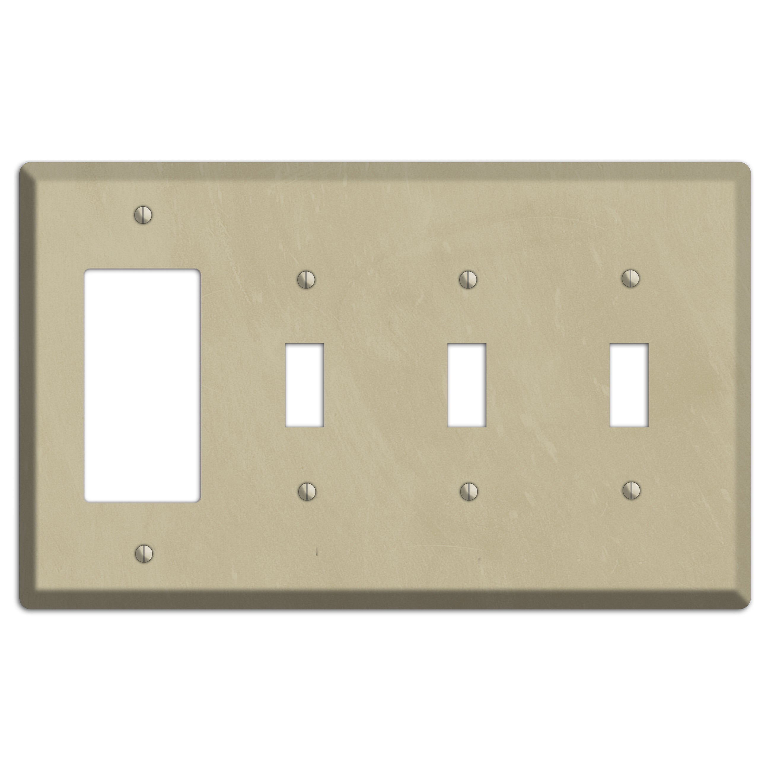 Chalk Beige Rocker / 3 Toggle Wallplate
