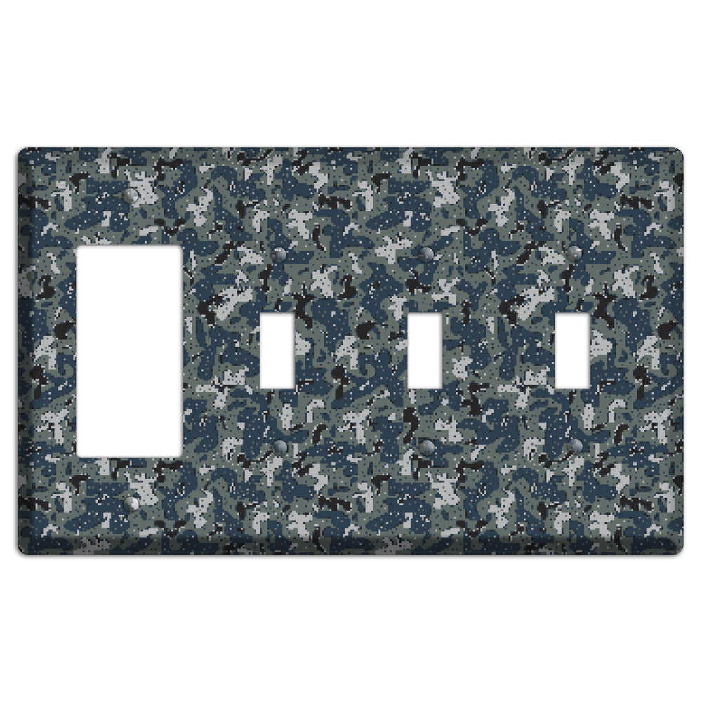 NWU 2007 Camo Rocker / 3 Toggle Wallplate