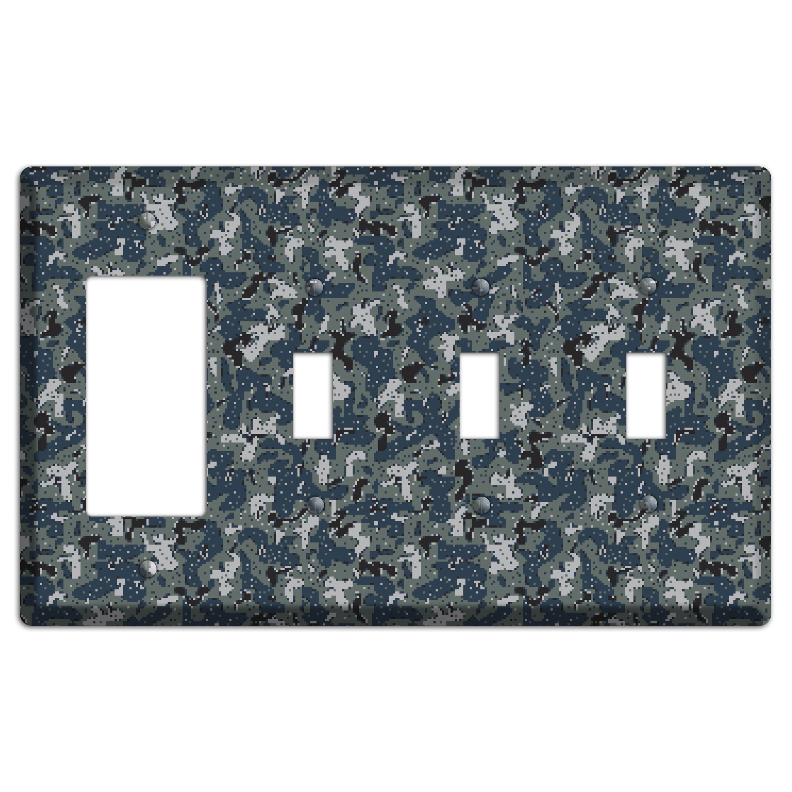 NWU 2007 Camo Rocker / 3 Toggle Wallplate