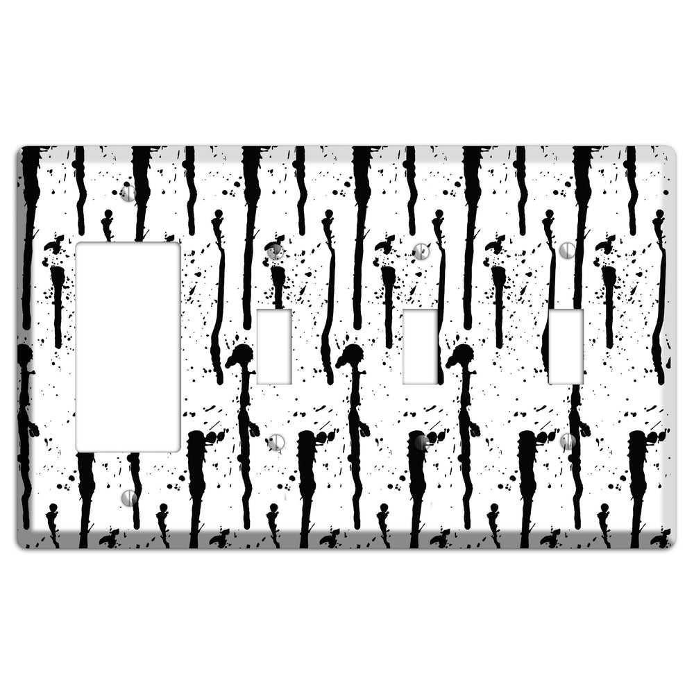 Ink Drips 9 Rocker / 3 Toggle Wallplate