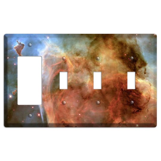 Carina Nebula Rocker / 3 Toggle Wallplate