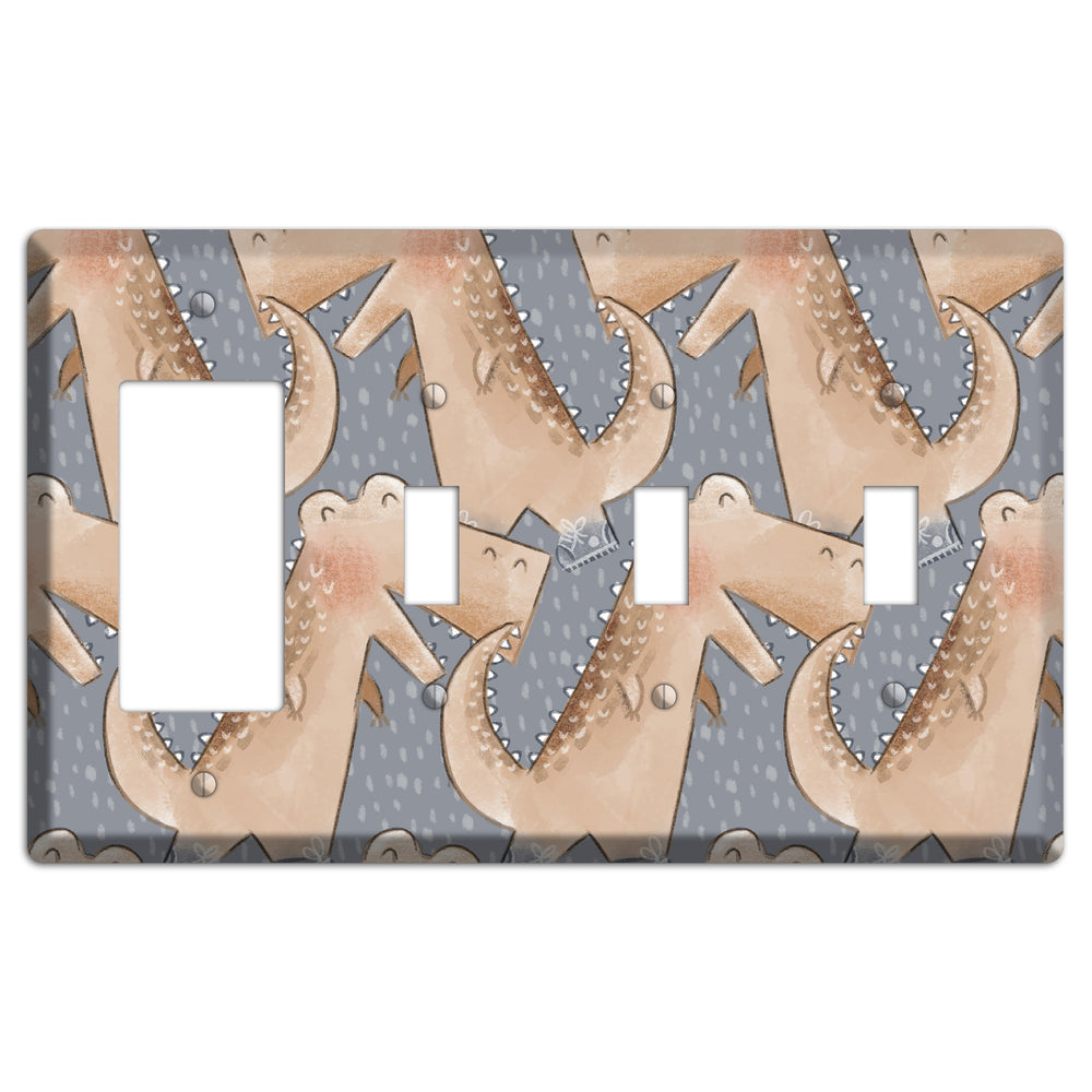 Alligator March Rocker / 3 Toggle Wallplate