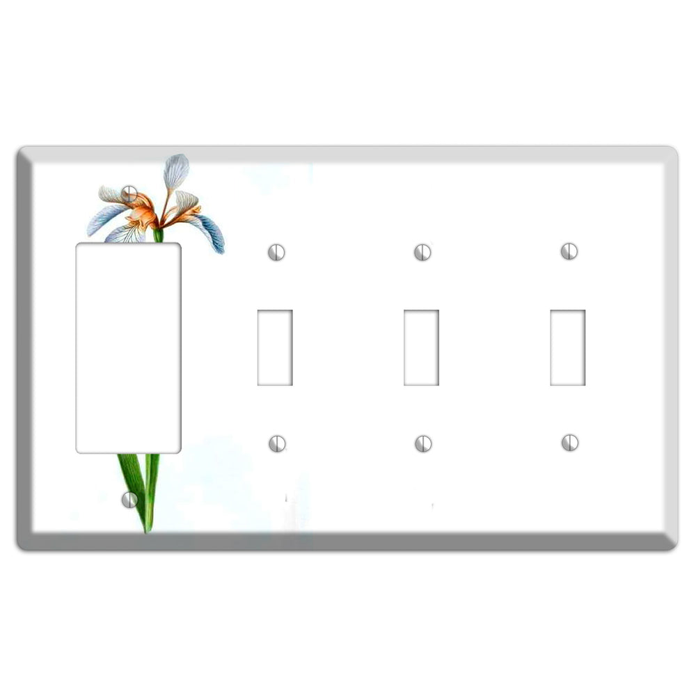 White Iris 2 Rocker / 3 Toggle Wallplate