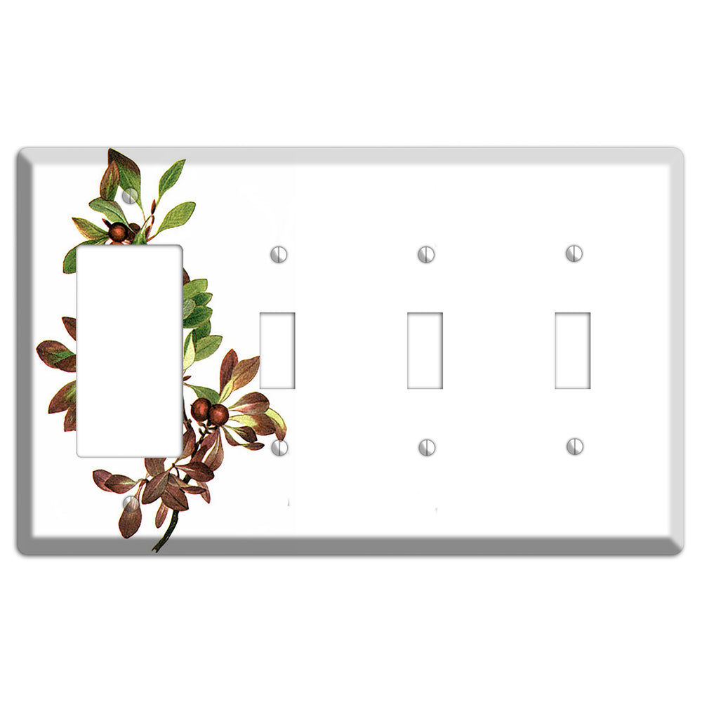 Arietustaphylos Alpha Rocker / 3 Toggle Wallplate