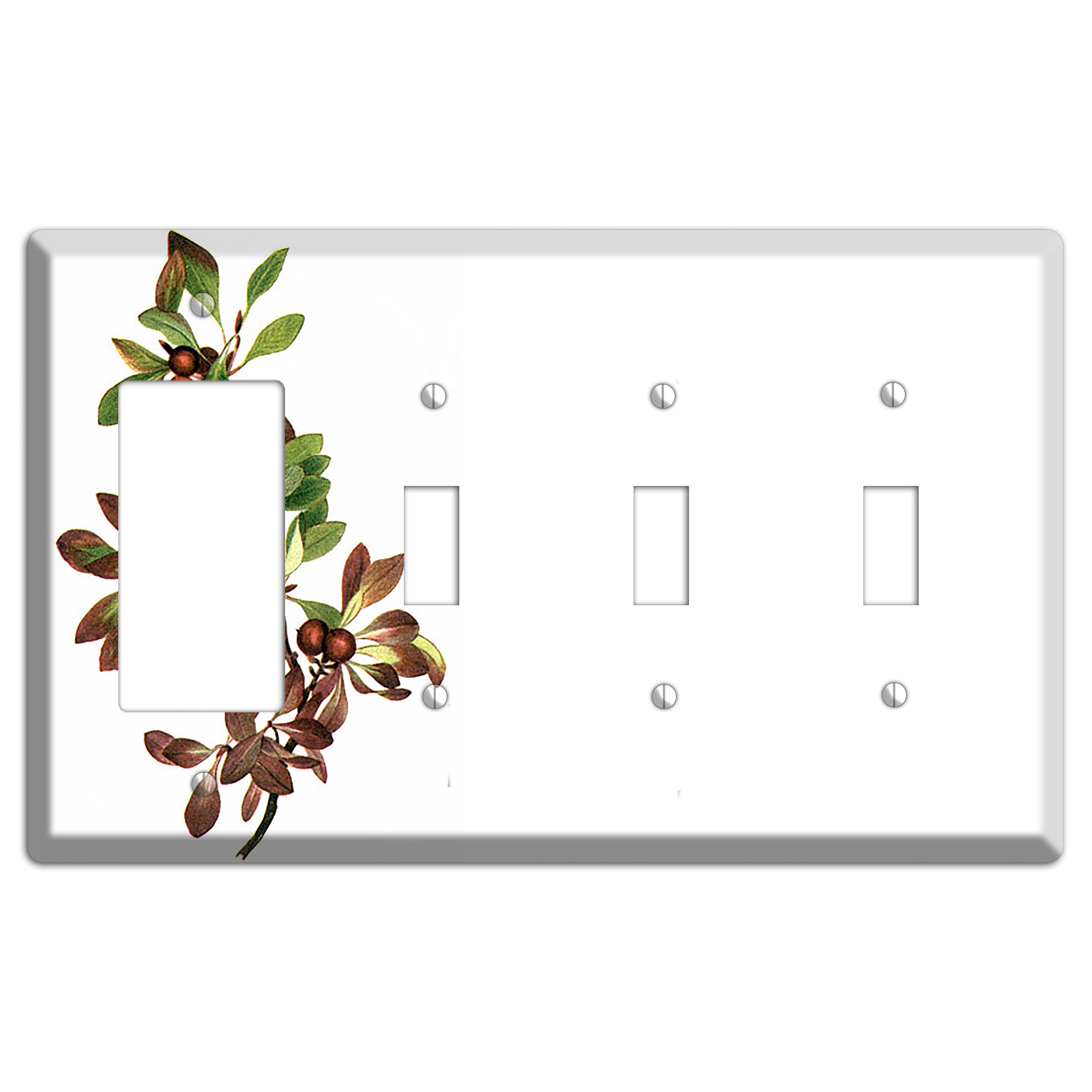 Arietustaphylos Alpha Rocker / 3 Toggle Wallplate