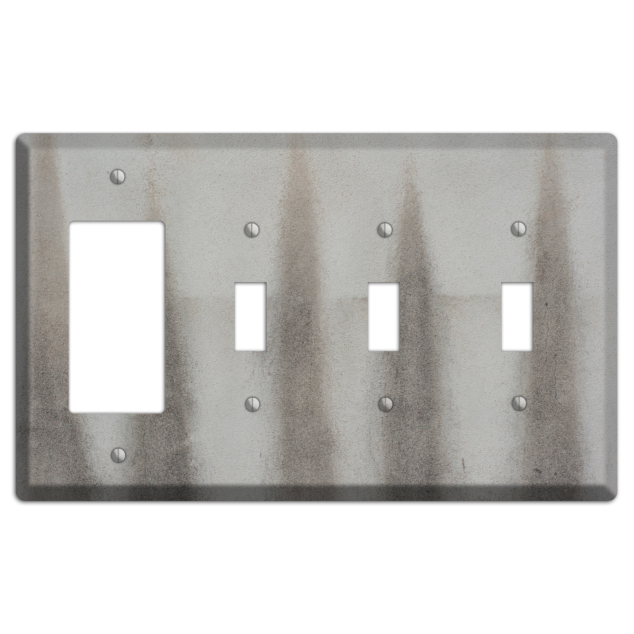 Old Concrete 17 Rocker / 3 Toggle Wallplate