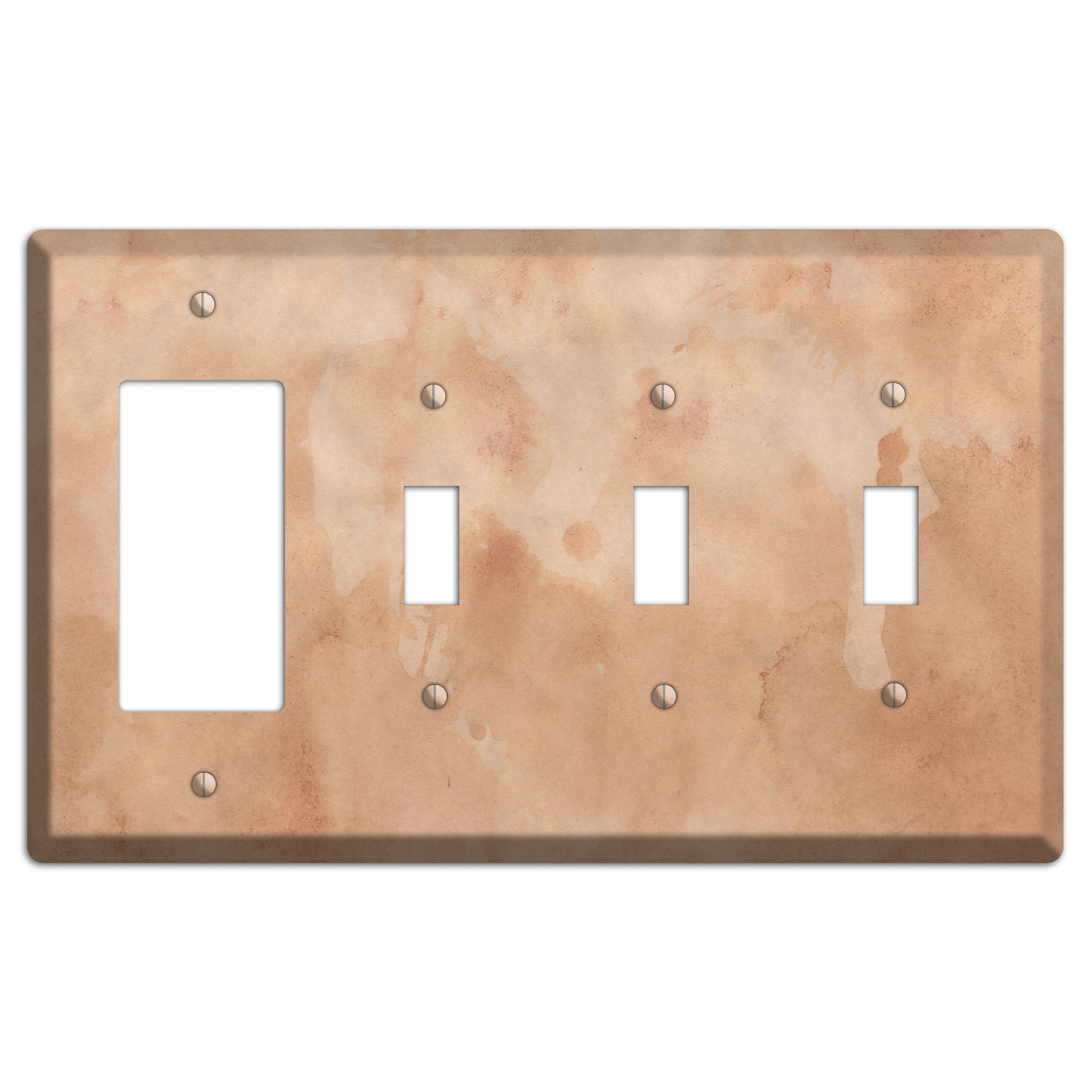 Aged Paper 1 Rocker / 3 Toggle Wallplate