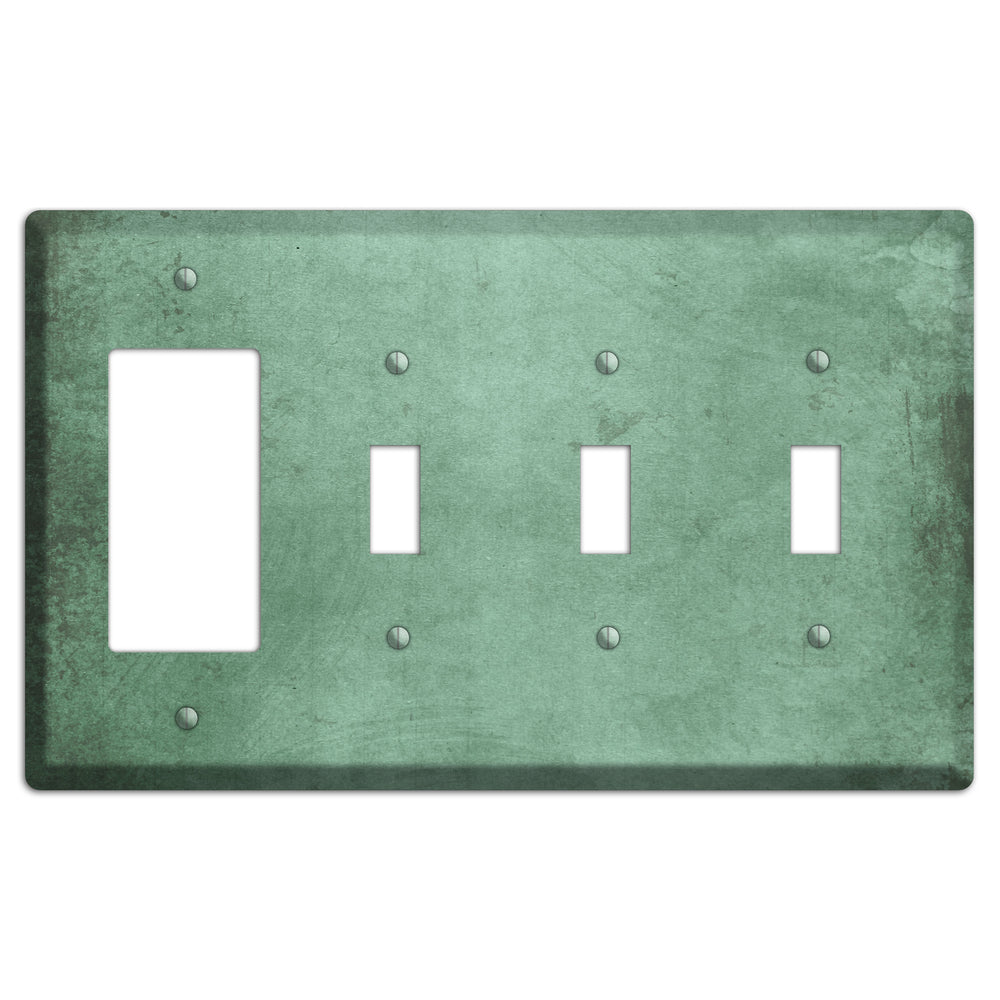 Bay Leaf Vintage Grunge Rocker / 3 Toggle Wallplate