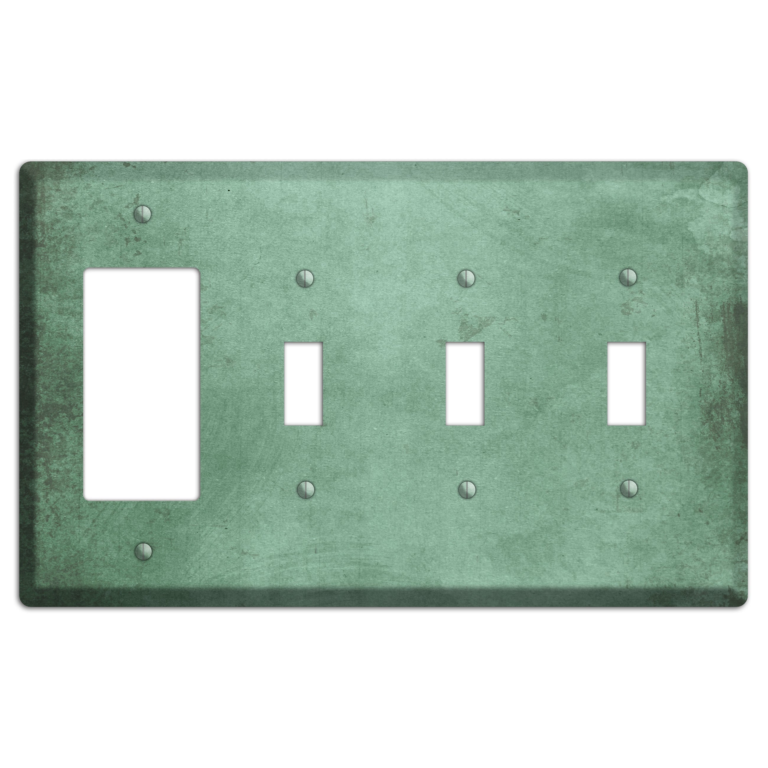 Bay Leaf Vintage Grunge Rocker / 3 Toggle Wallplate