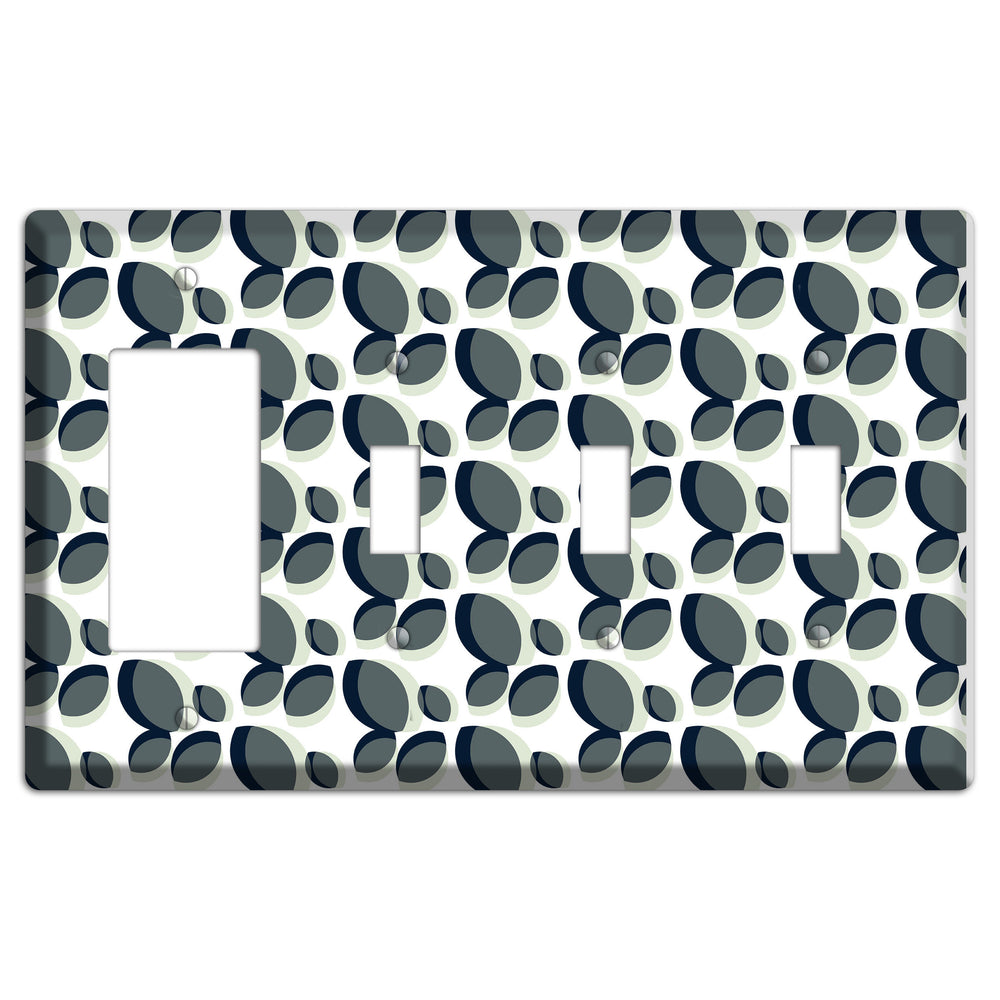 Leaves Style E Rocker / 3 Toggle Wallplate